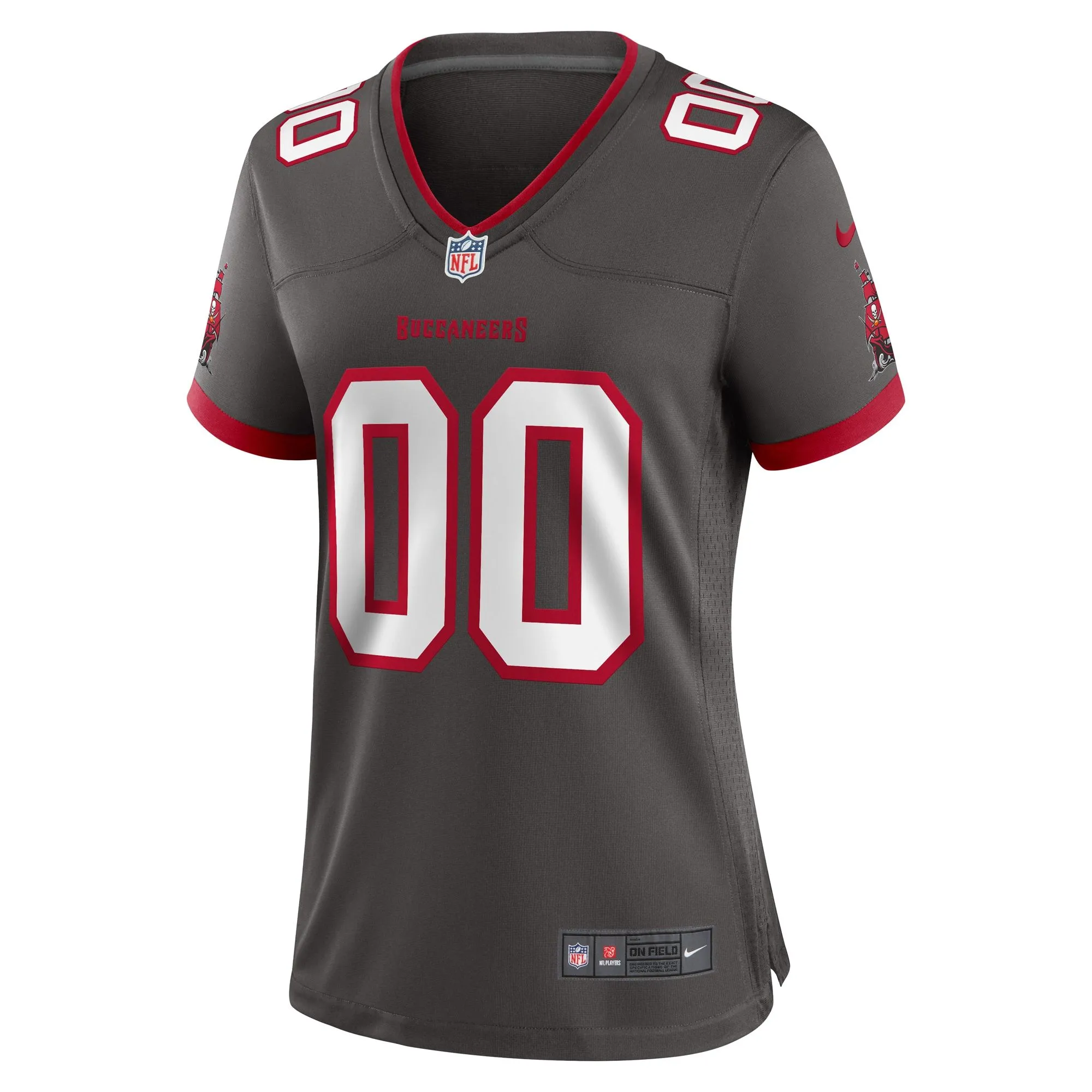 Tampa Bay Buccaneers  Women's Alternate Custom Game Jersey - Pewter