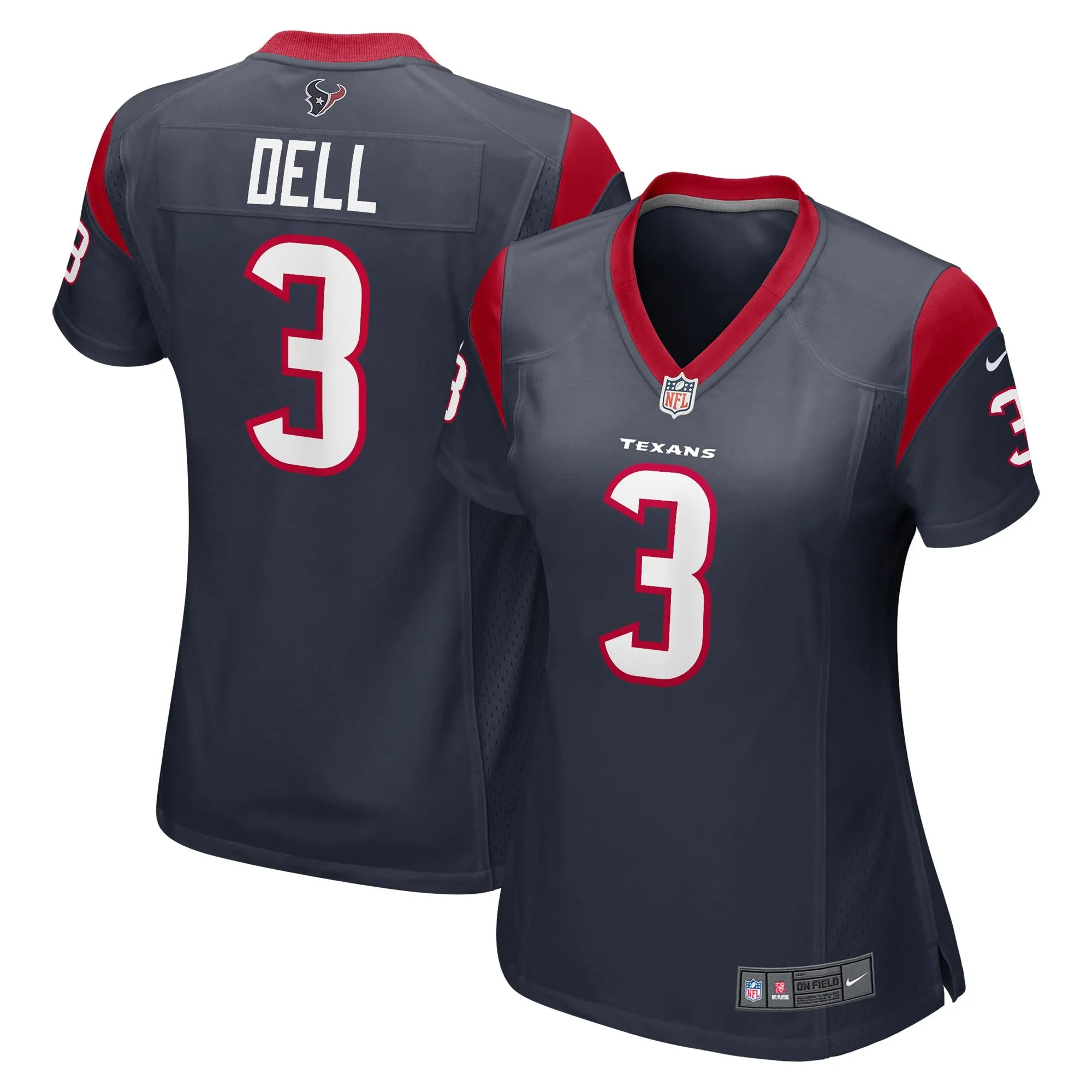 Tank Dell Houston Texans  Women's Player Game Jersey - Navy