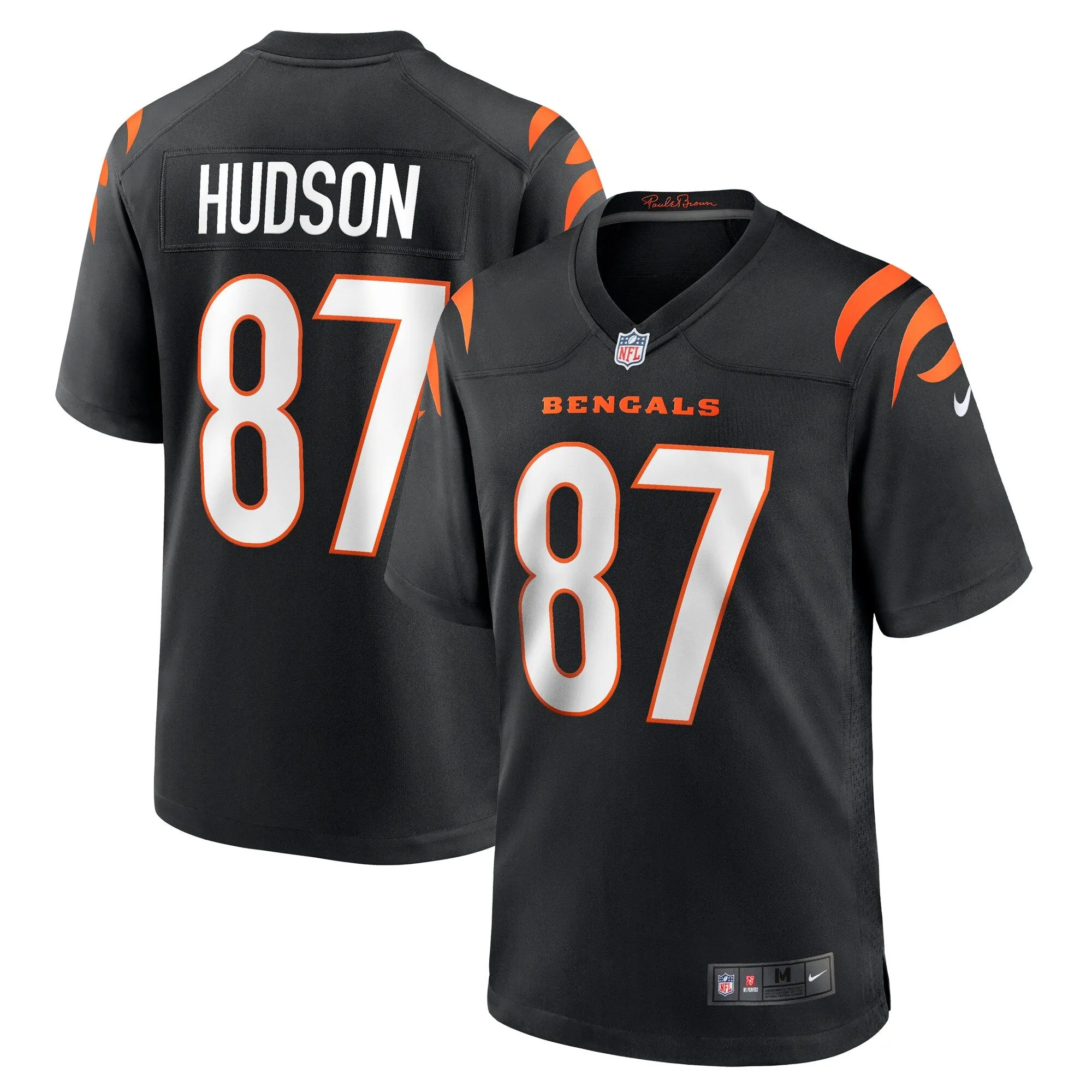 Tanner Hudson Cincinnati Bengals  Home Game Player Jersey - Black