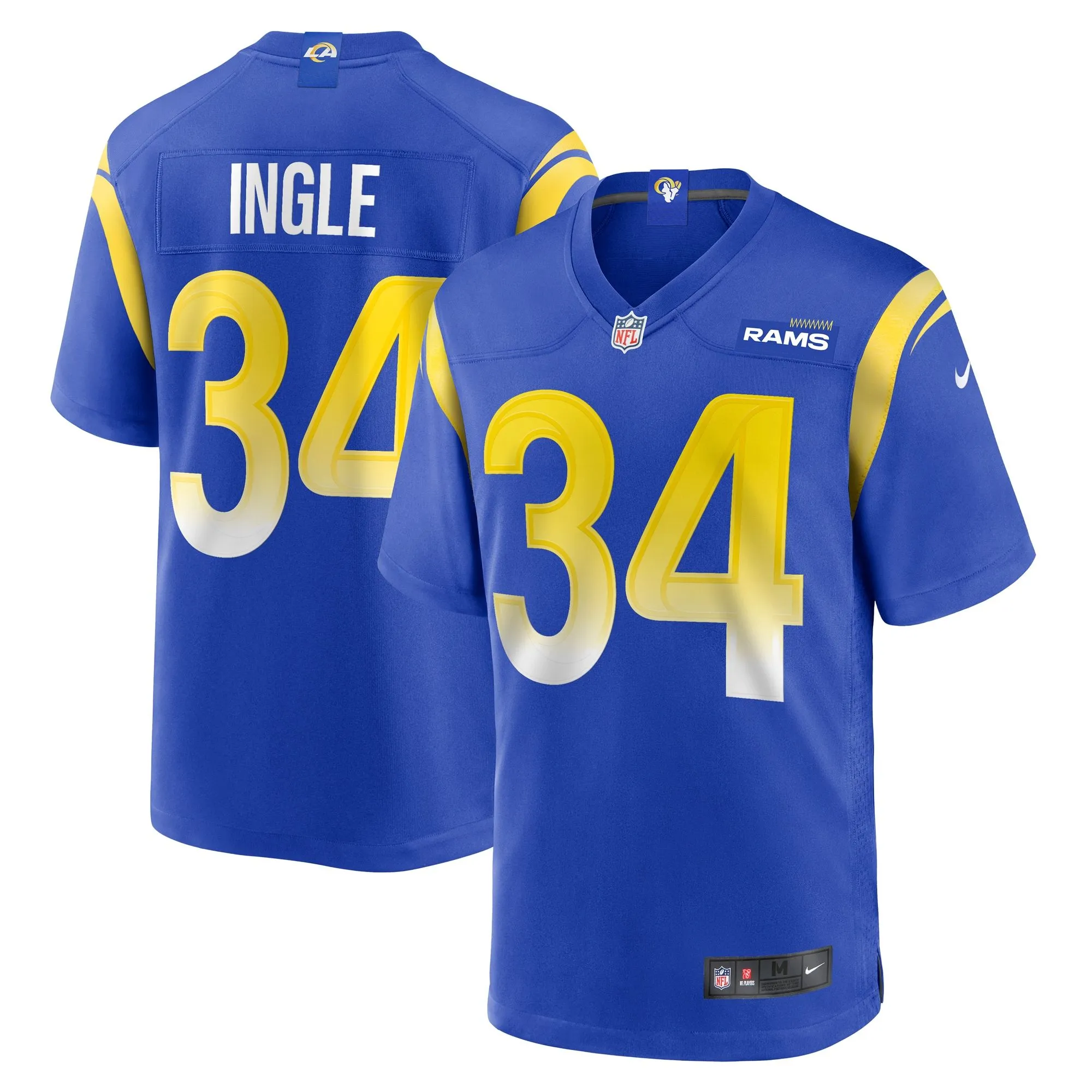 Tanner Ingle Los Angeles Rams  Home Game Jersey - Royal