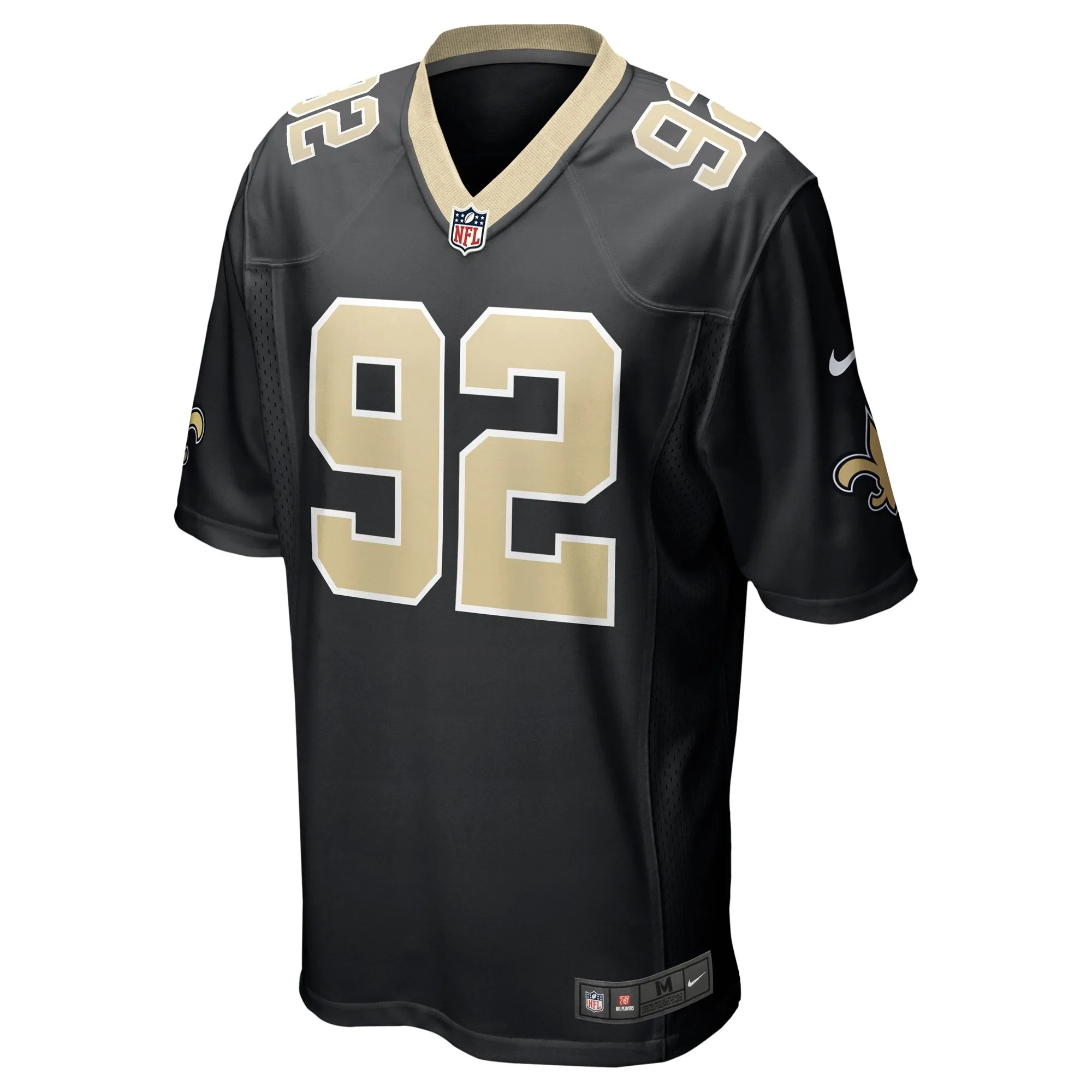 Tanoh Kpassagnon New Orleans Saints  Game Player Jersey - Black