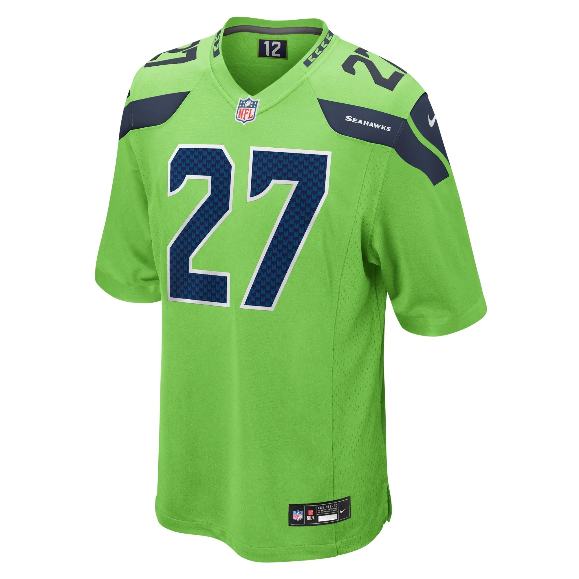 Tariq Woolen Seattle Seahawks   Game Jersey - Neon Green