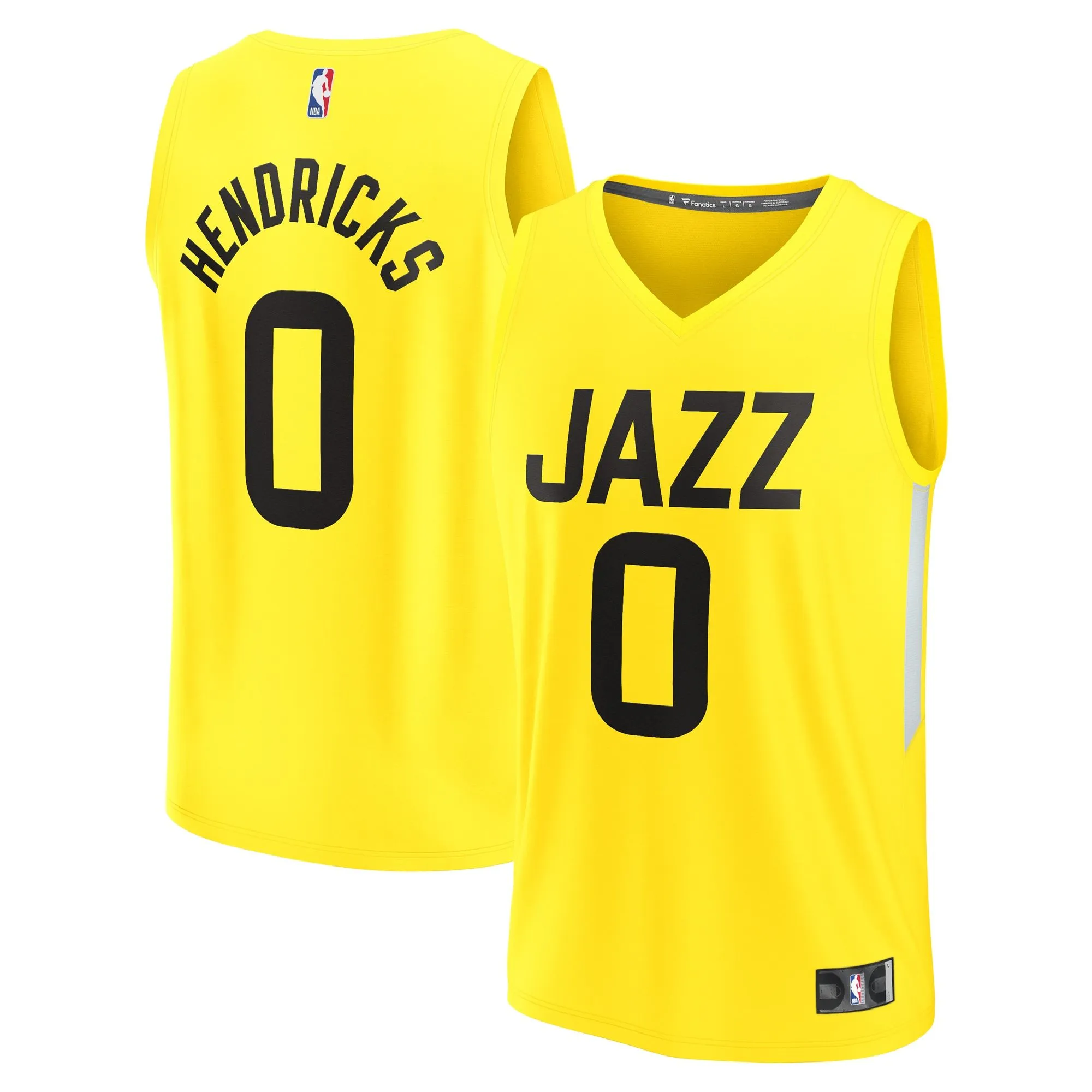 Taylor Hendricks Utah Jazz Fanatics Branded  Fast Break Replica Jersey - Icon Edition - Yellow