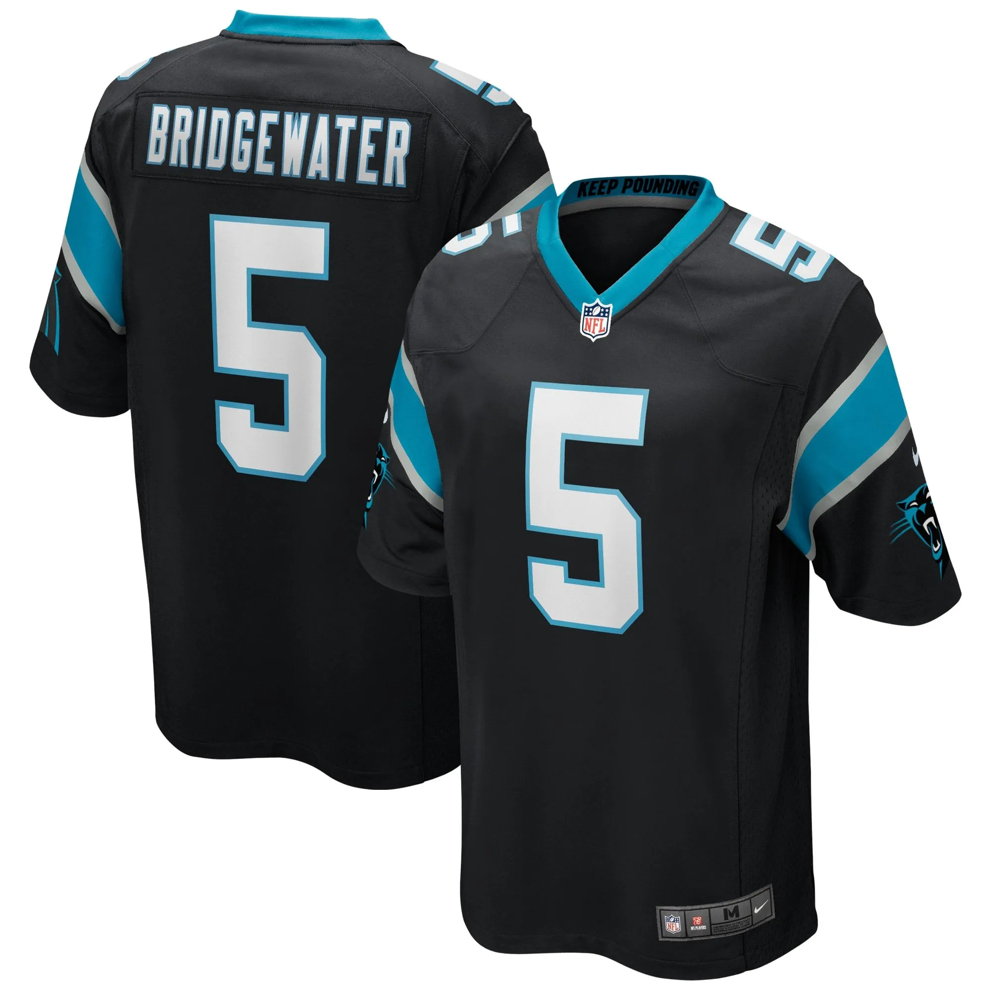 Teddy Bridgewater Carolina Panthers  Game Player Jersey - Black