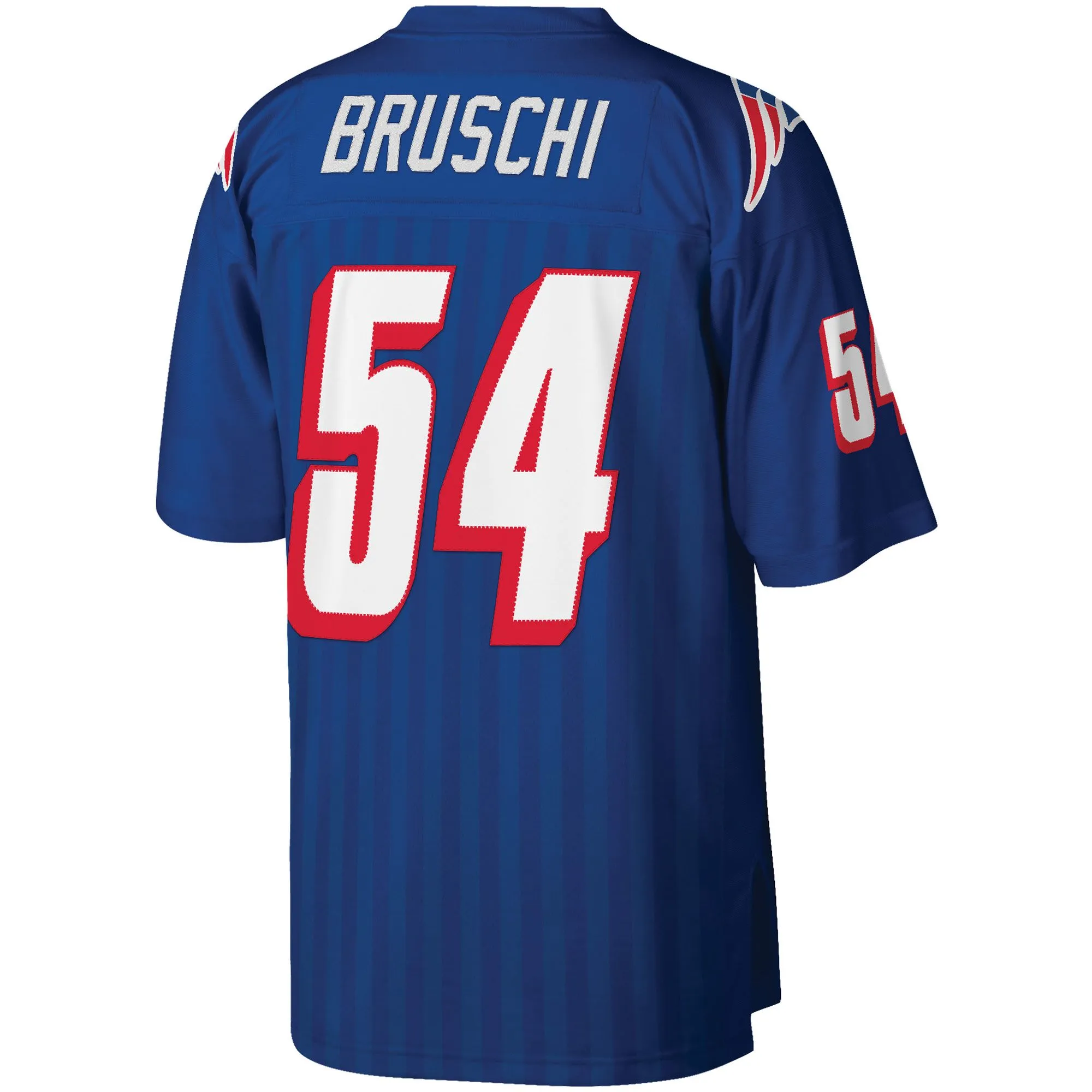 Tedy Bruschi New England Patriots Mitchell & Ness Big & Tall 1996 Retired Player Replica Jersey - Royal