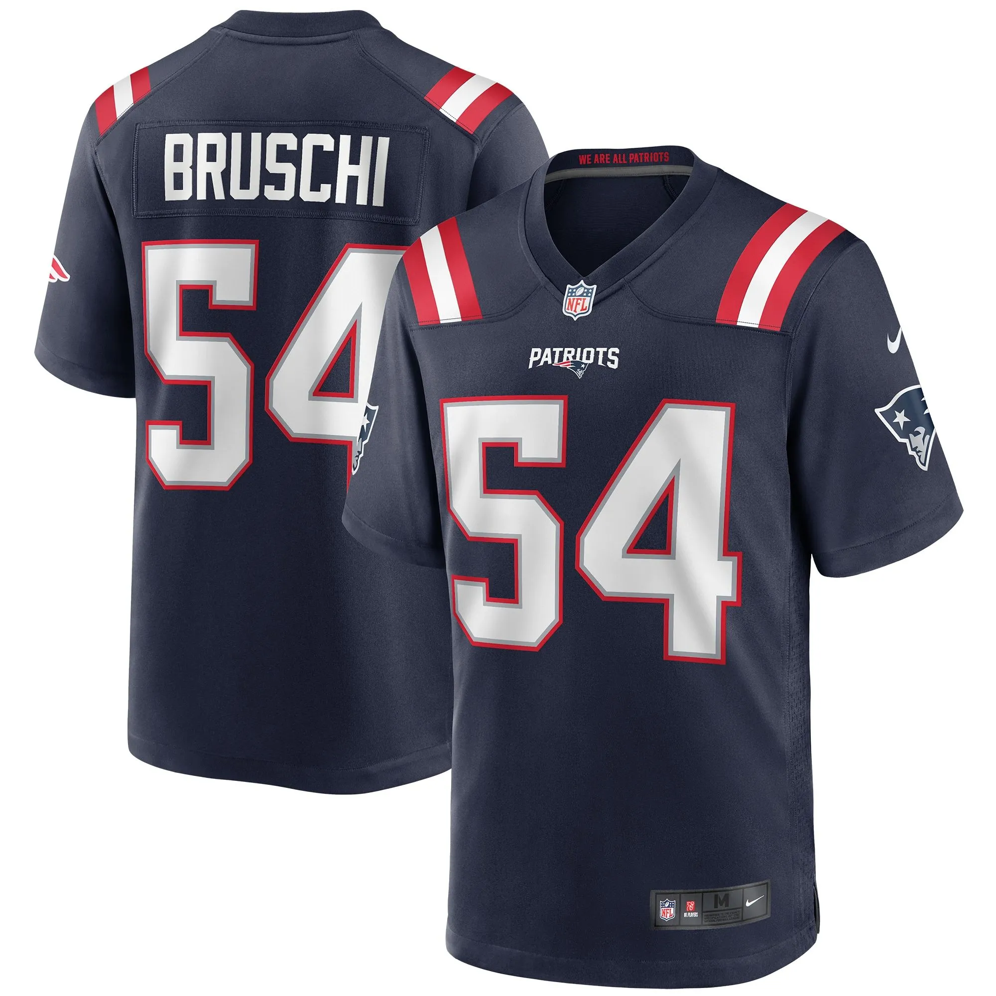 Tedy Bruschi New England Patriots  Game Retired Player Jersey - Navy