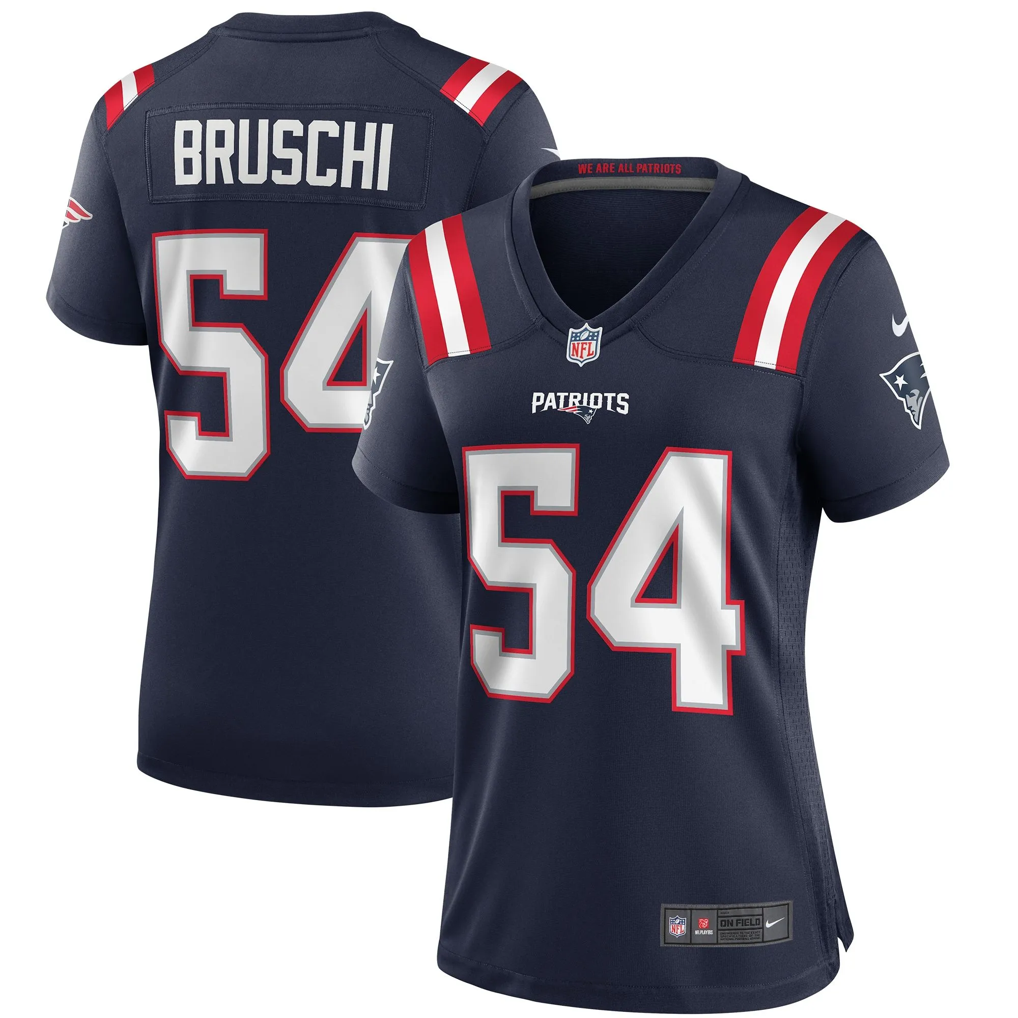 Tedy Bruschi New England Patriots  Women's Game Retired Player Jersey - Navy