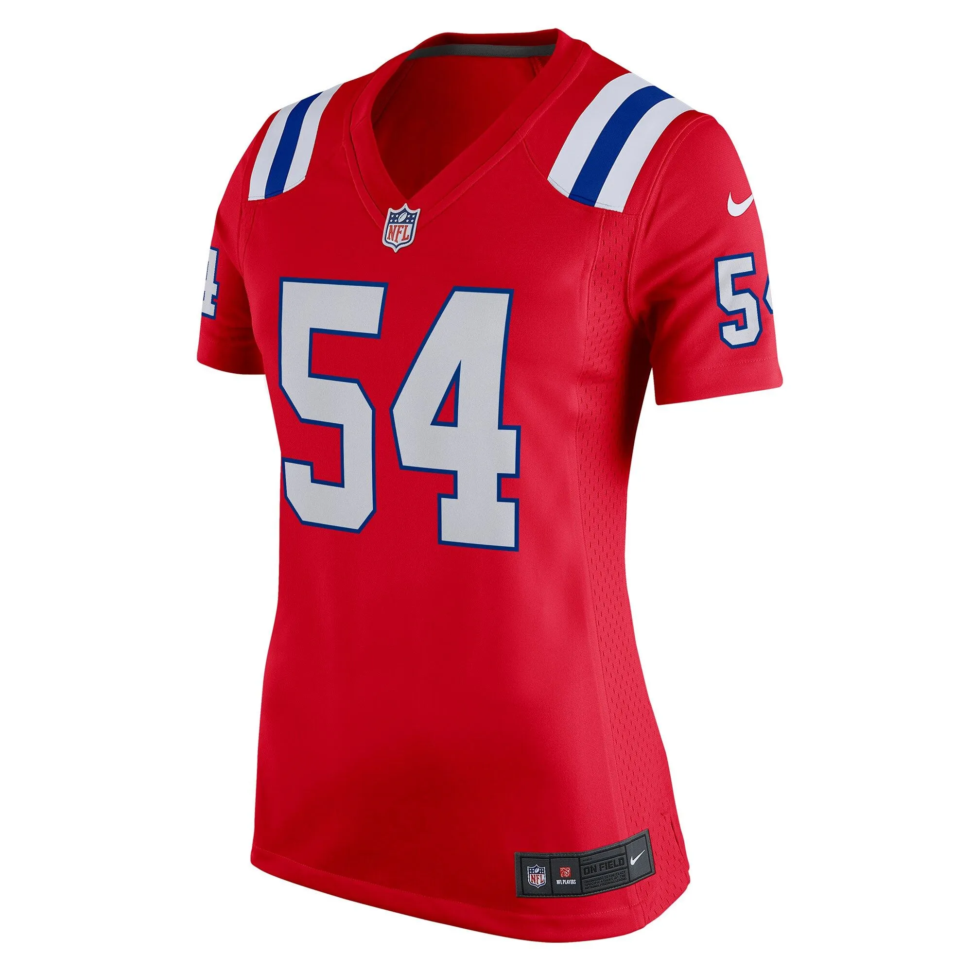 Tedy Bruschi New England Patriots  Women's Retired Game Jersey - Red