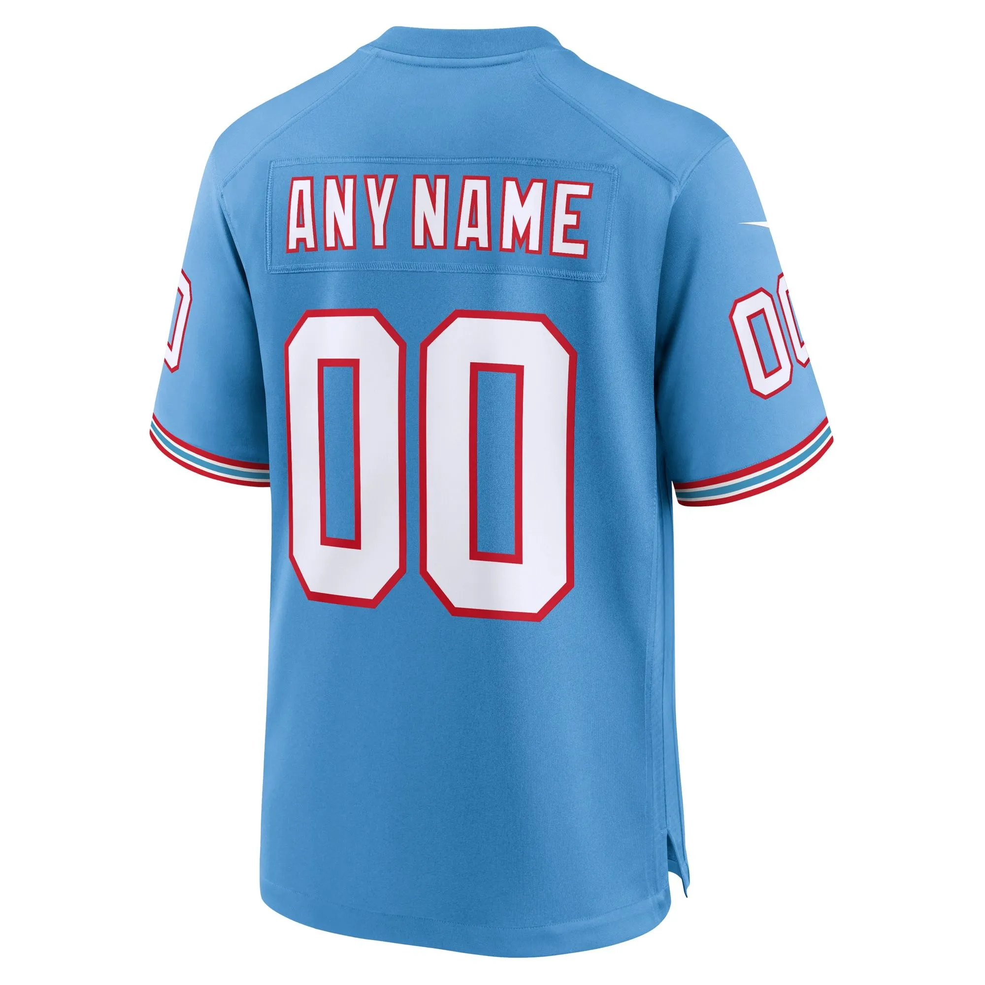 Tennessee Titans  Oilers Throwback Custom Game Jersey - Light Blue