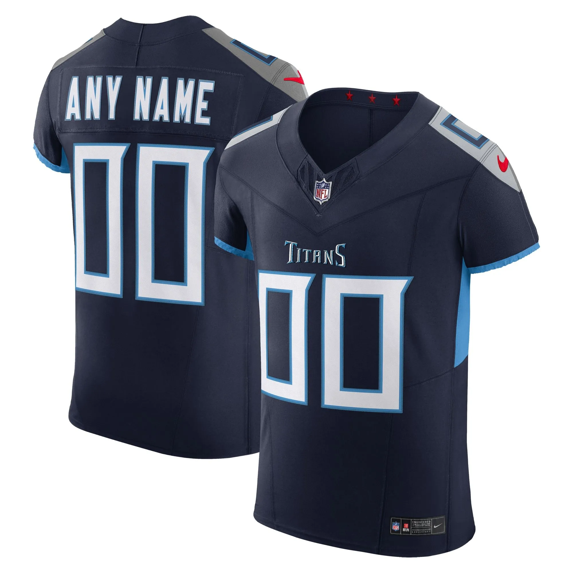 Tennessee Titans   Vapor F.U.S.E. Elite Custom Jersey - Navy