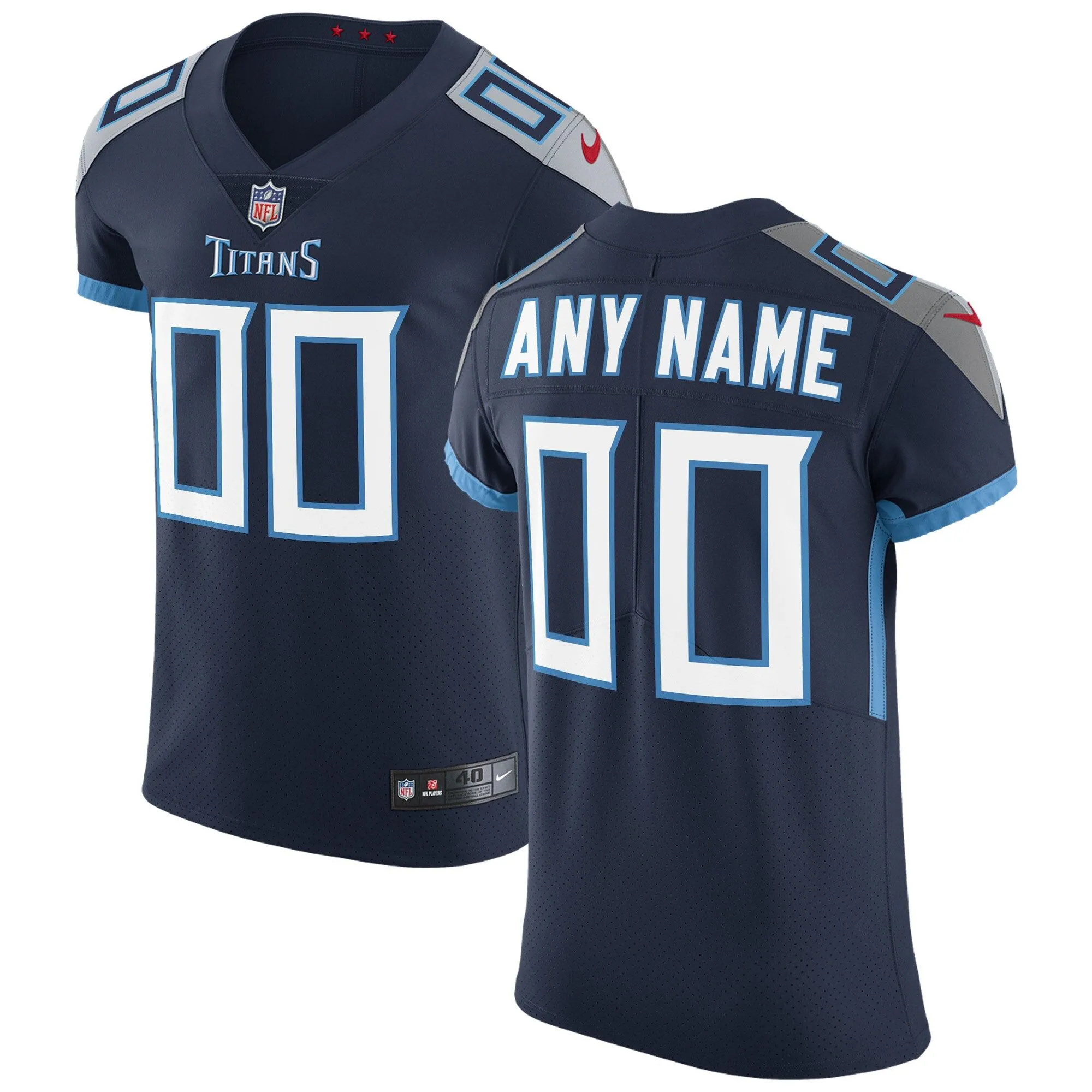 Tennessee Titans  Vapor Untouchable Custom Elite Jersey - Navy