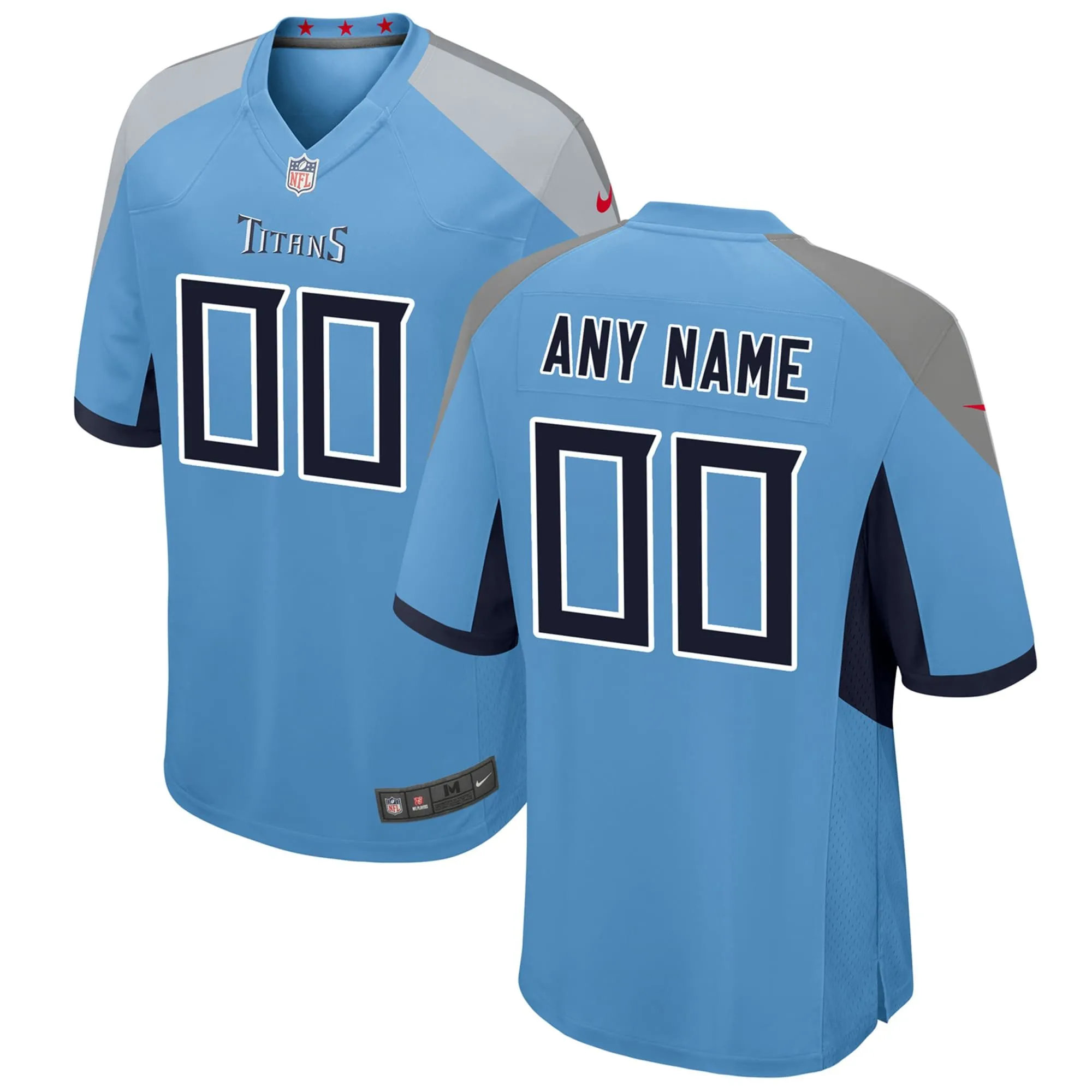 Tennessee Titans  Youth Alternate Custom Game Jersey - Light Blue