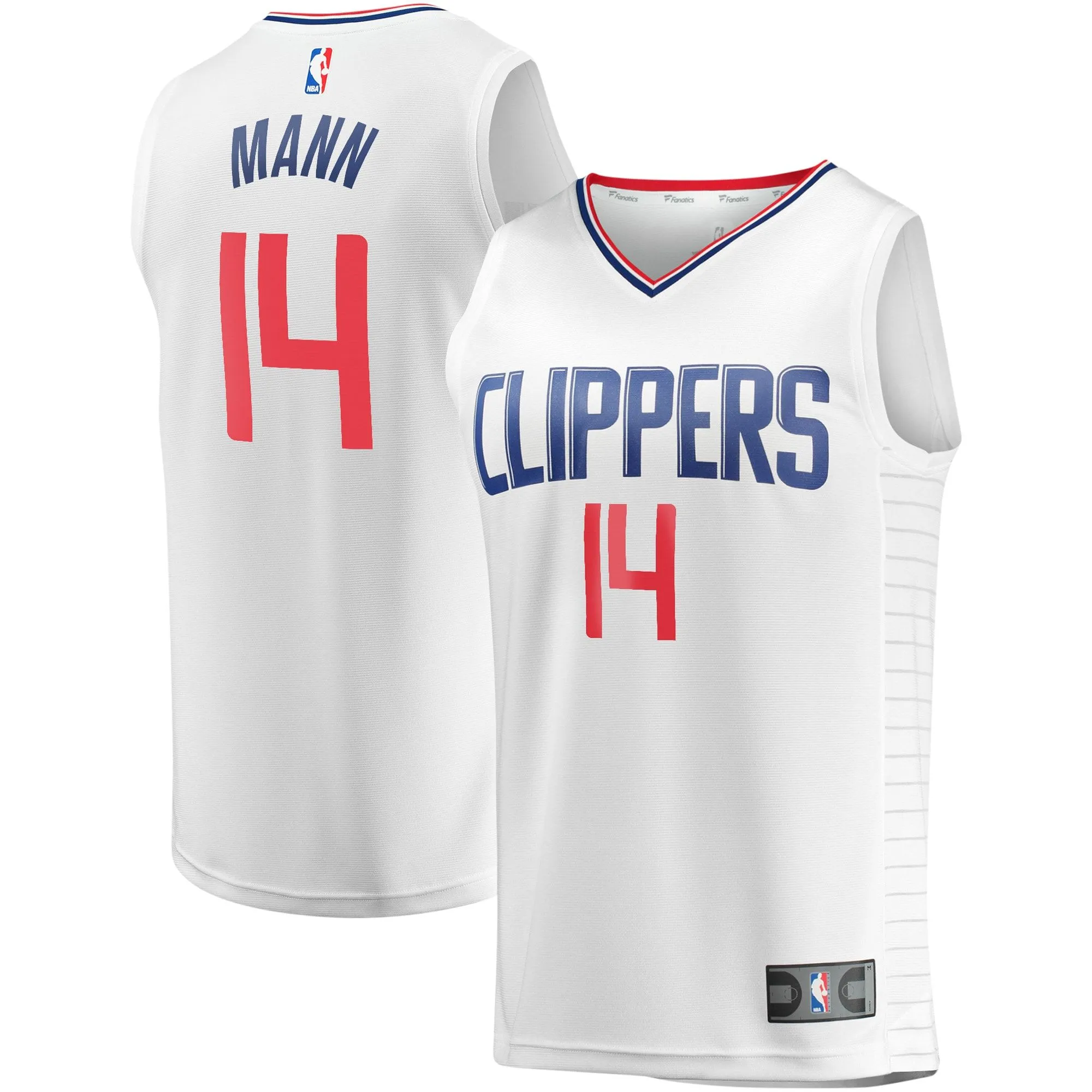 Terance Mann LA Clippers Fanatics Branded Youth Fast Break Player Jersey - Association Edition - White