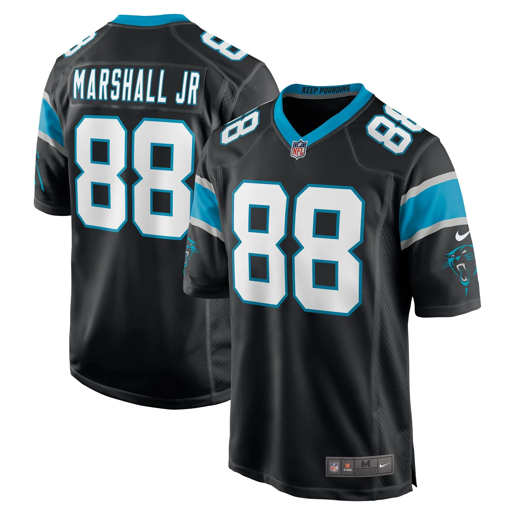 Terrace Marshall Jr. Carolina Panthers  2021 NFL Draft Pick Player Game Jersey - Black