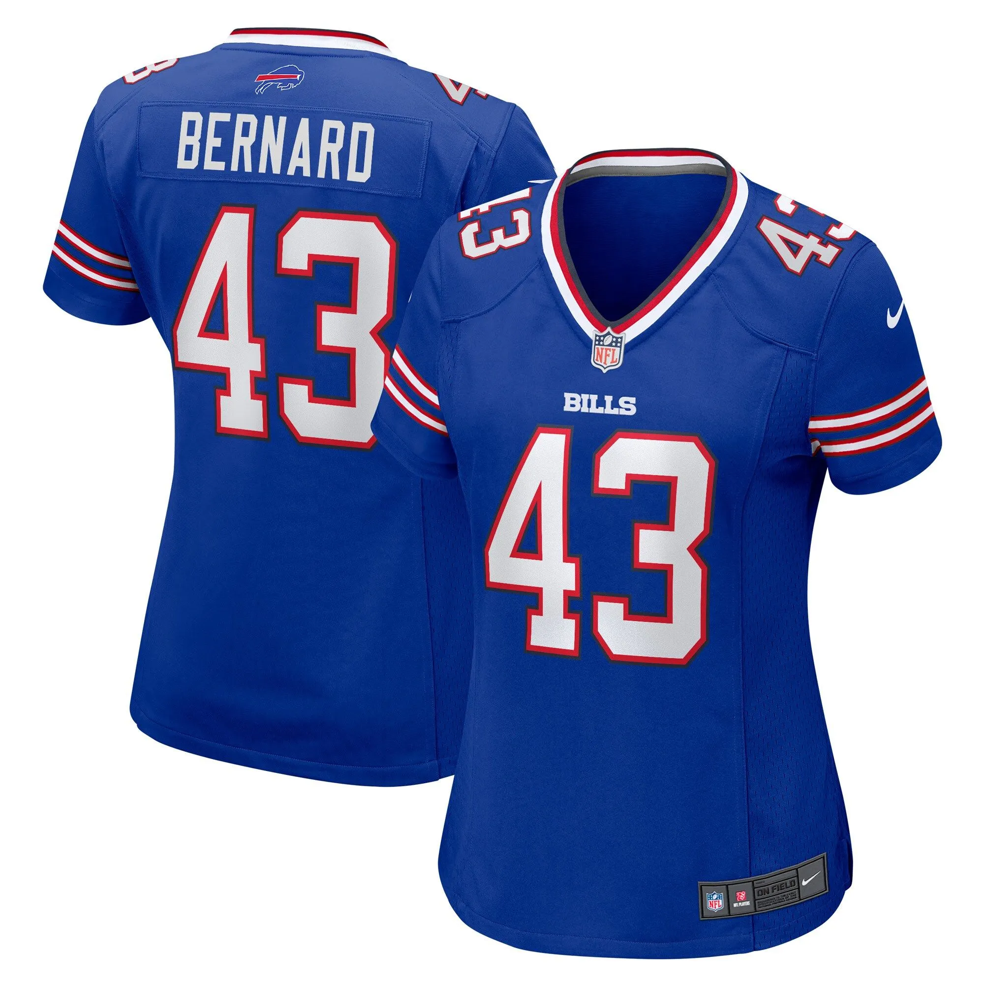 Terrel Bernard Buffalo Bills  Women's Game Player Jersey - Royal