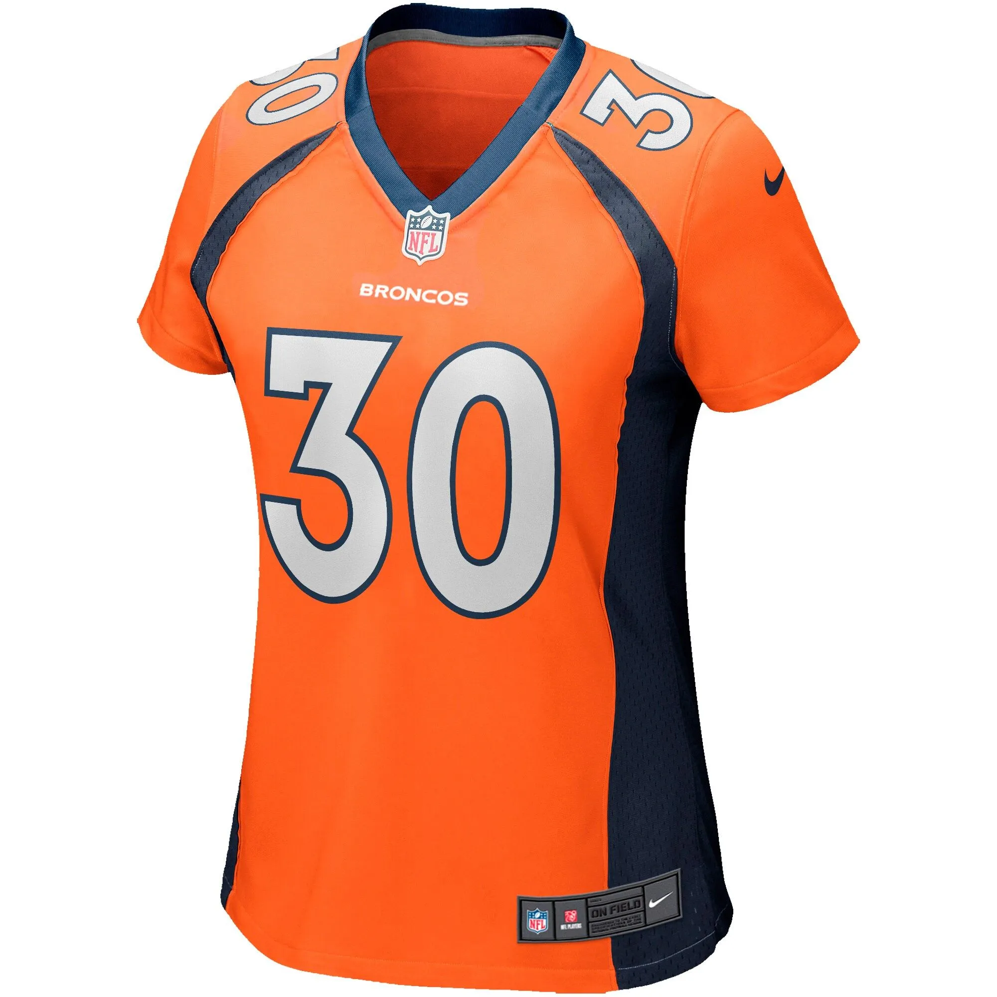 Terrell Davis Denver Broncos  Women's Game Retired Player Jersey - Orange