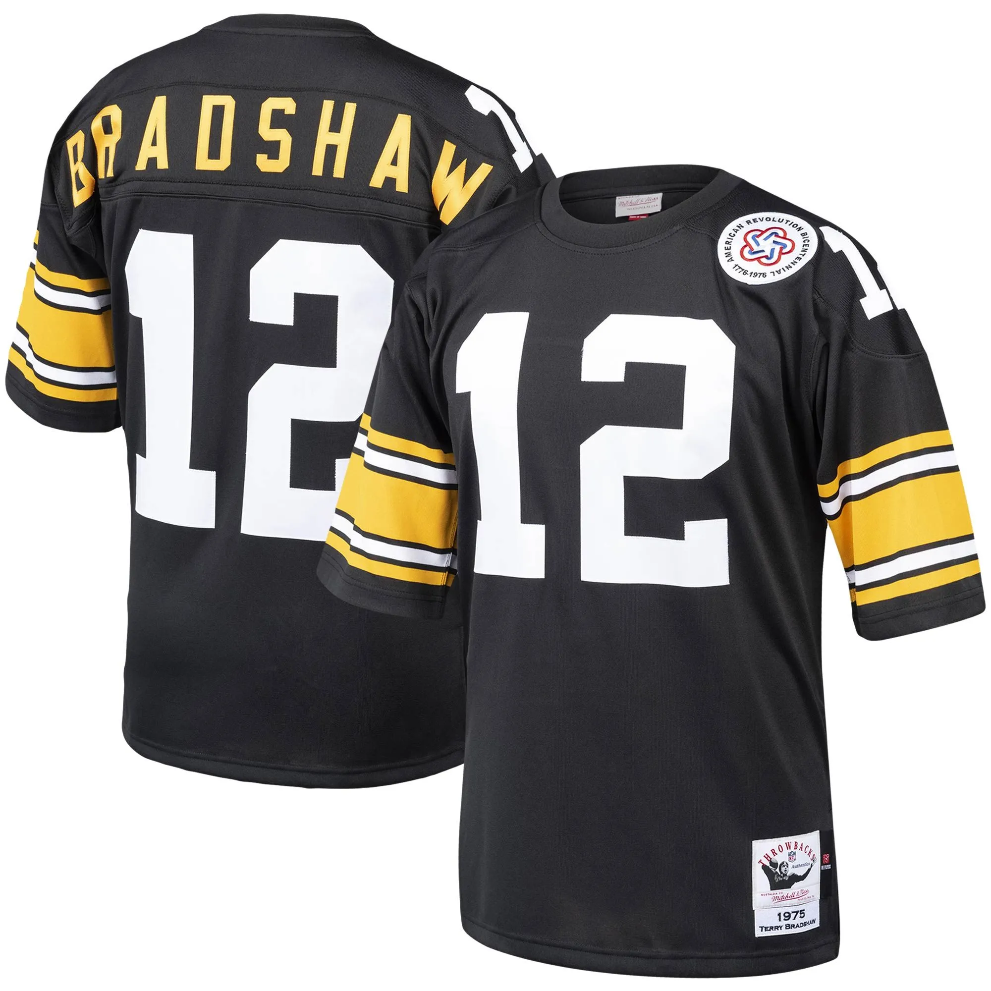 Terry Bradshaw Pittsburgh Steelers Mitchell & Ness  Throwback Retired Player Jersey - Black