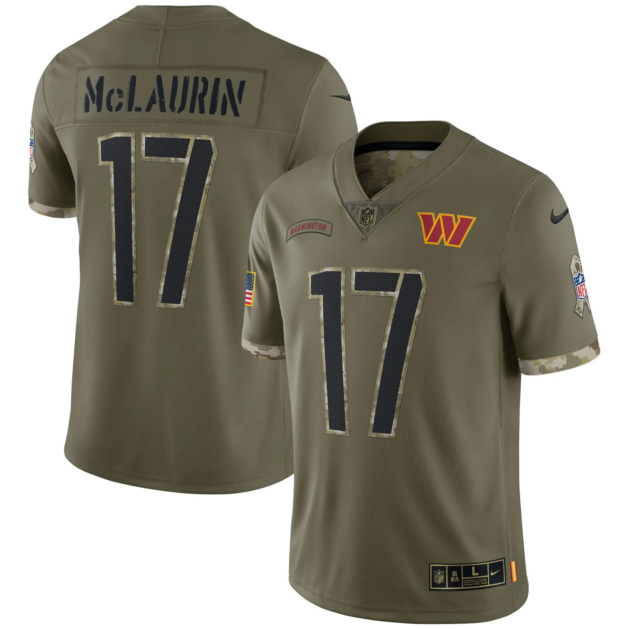 Terry McLaurin Washington Commanders  2022 Salute To Service Limited Jersey - Olive