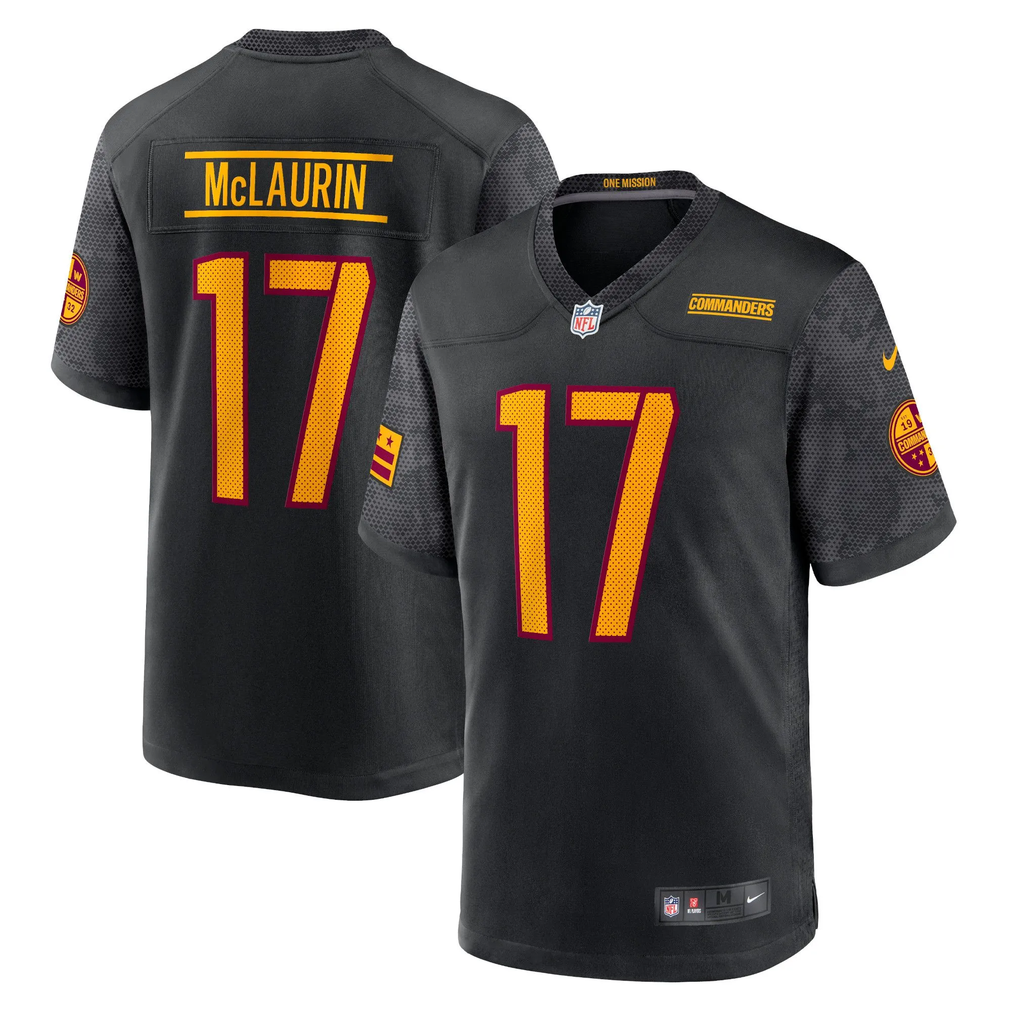 Terry McLaurin Washington Commanders  Alternate Game Player Jersey - Black