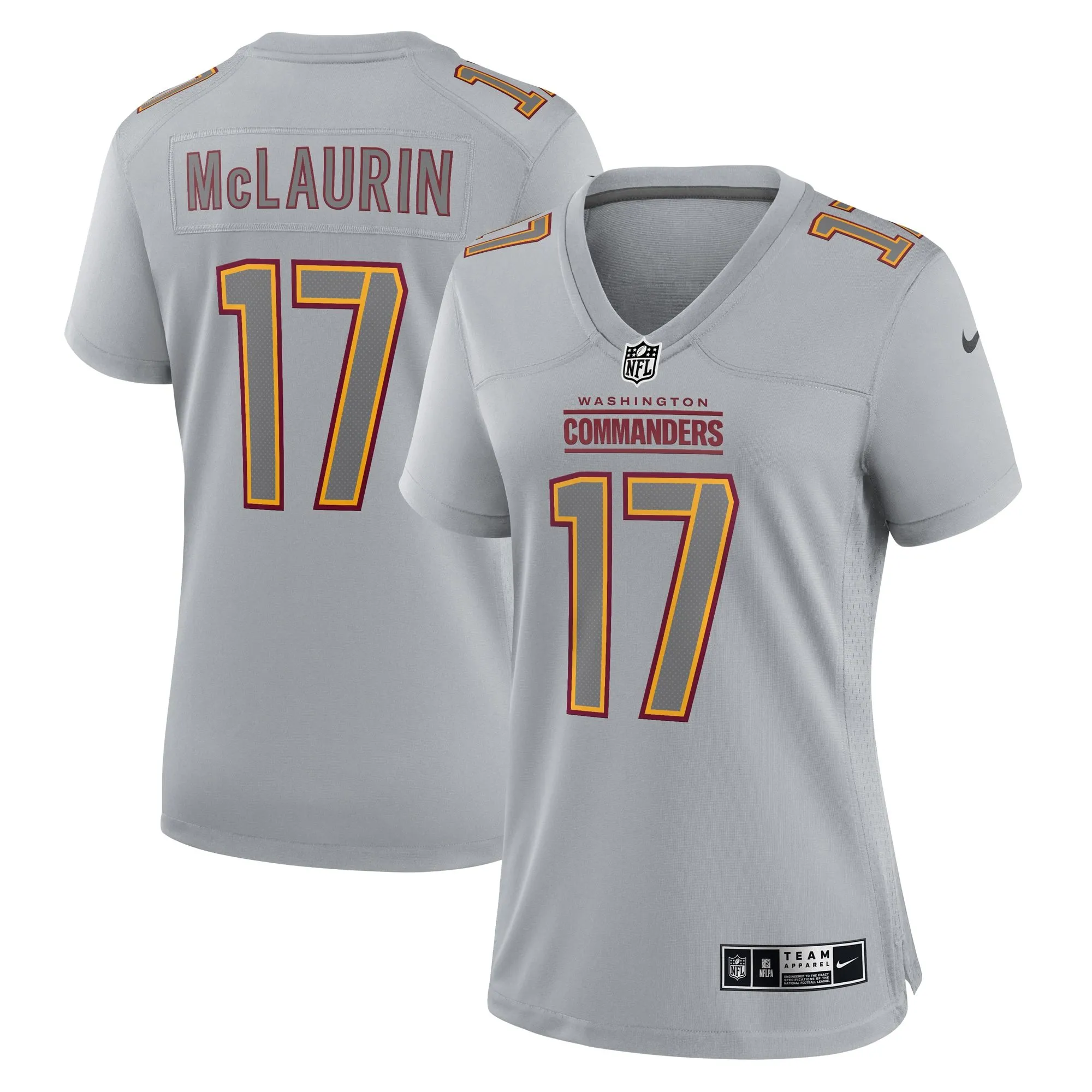 Terry McLaurin Washington Commanders  Women's Atmosphere Fashion Game Jersey - Gray