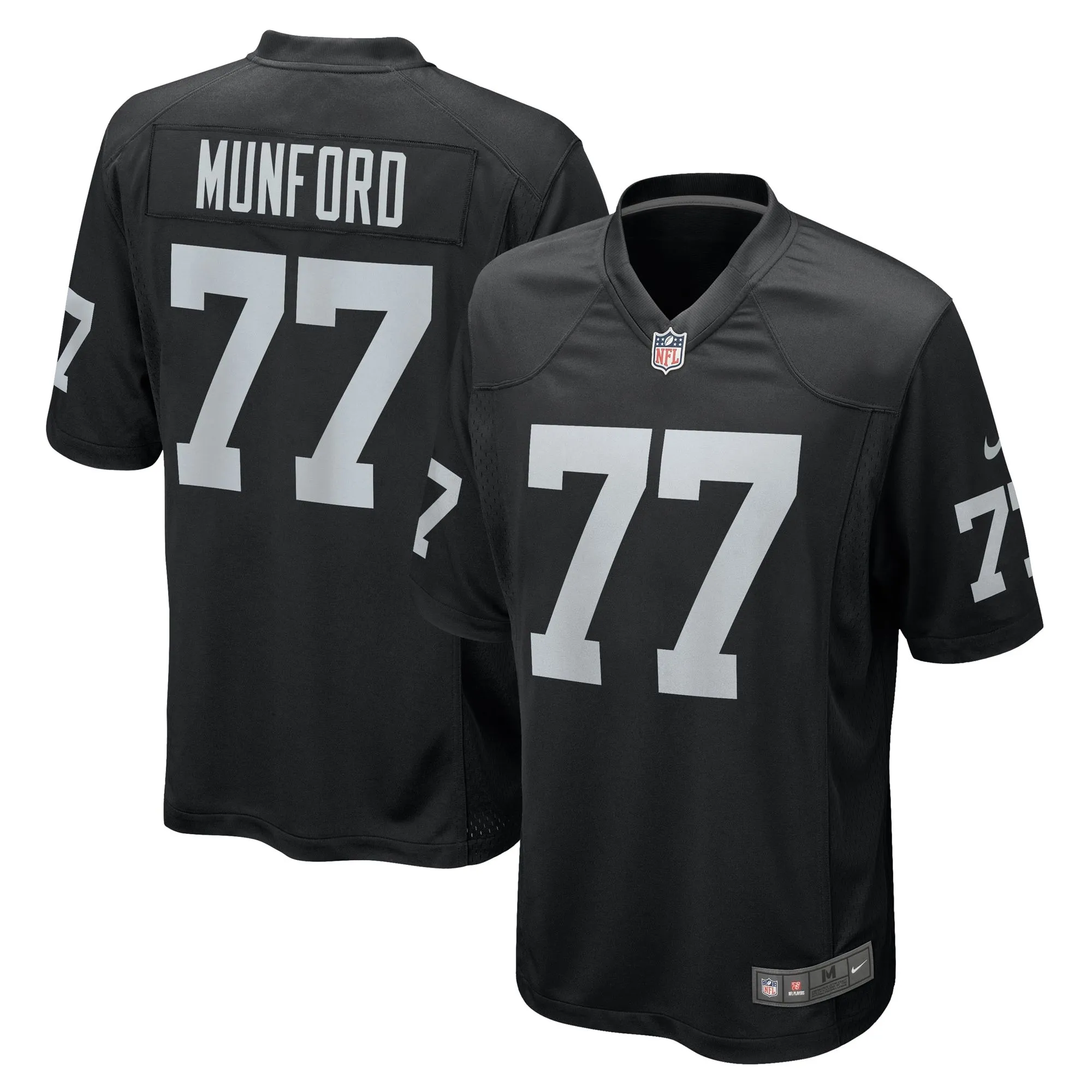 Thayer Munford Jr. Las Vegas Raiders  Team Game Jersey -  Black