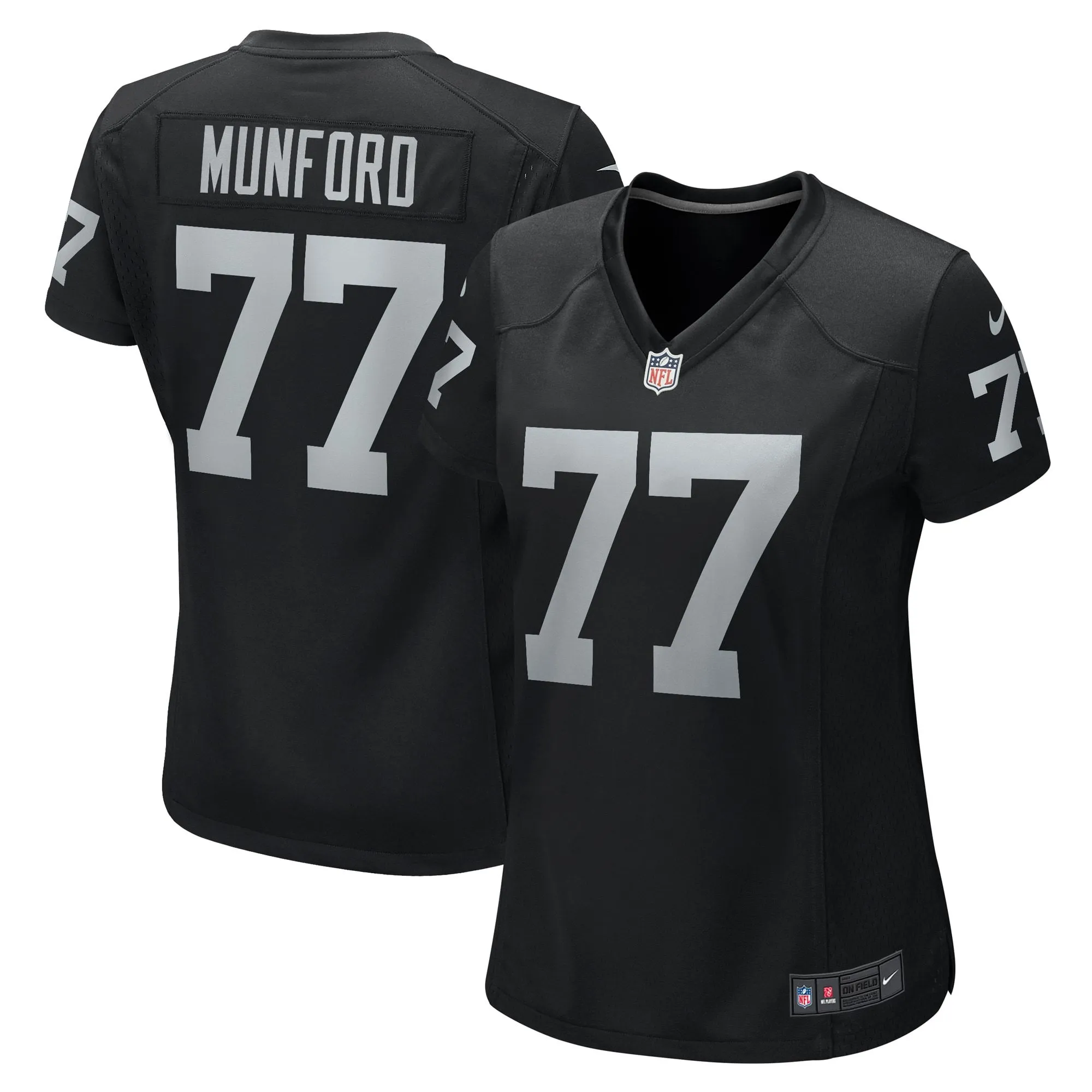 Thayer Munford Jr. Las Vegas Raiders  Women's Team Game Jersey -  Black