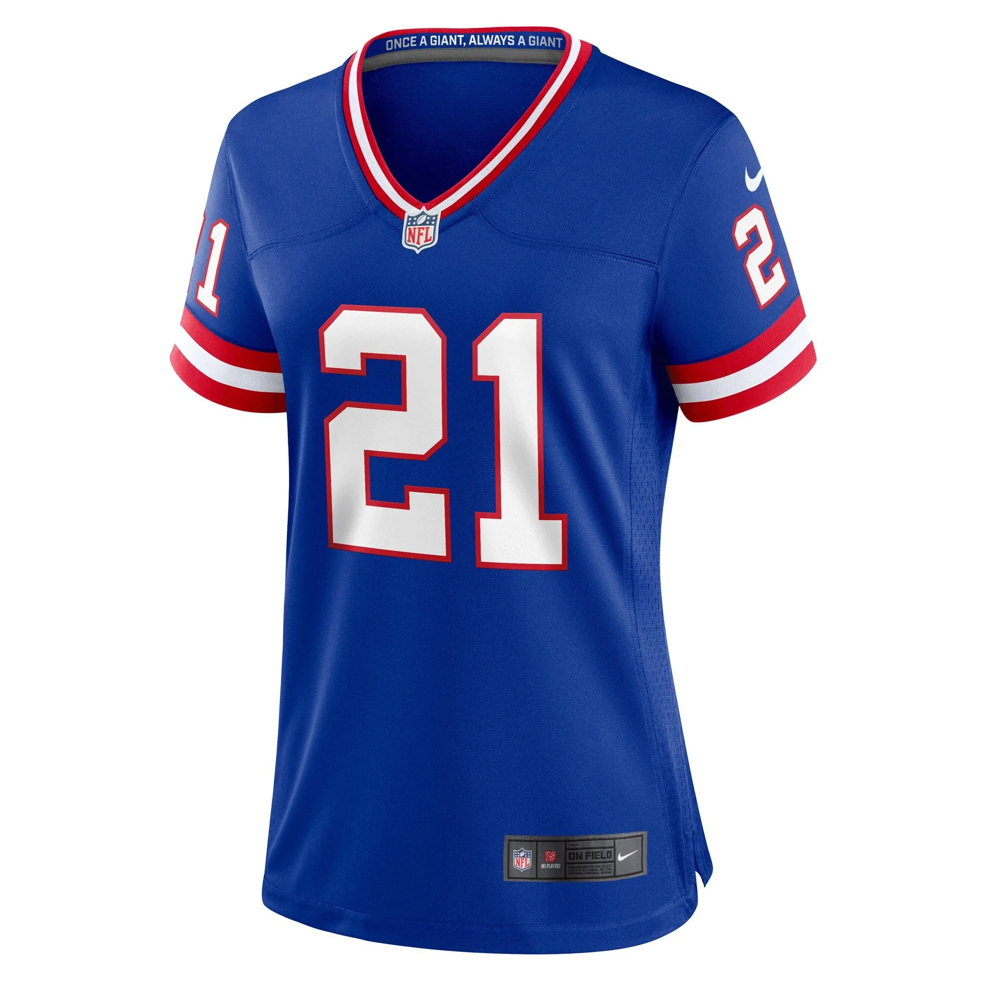 Tiki Barber New York Giants  Women's Classic Retired Player Game Jersey - Royal