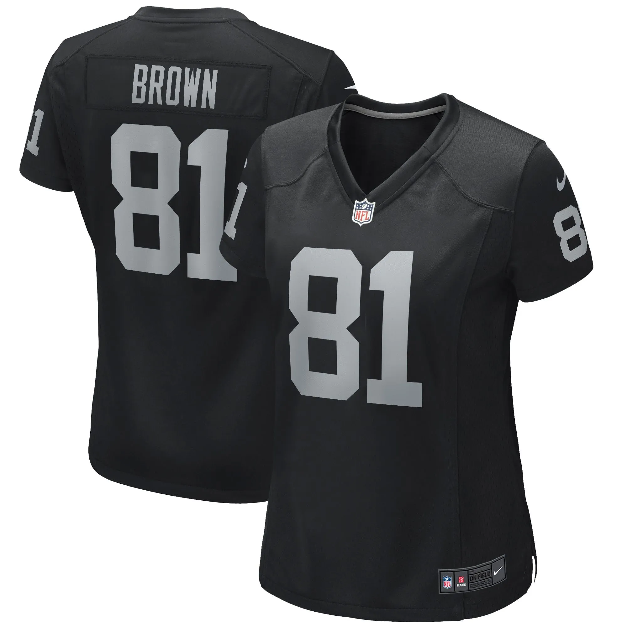 Tim Brown Las Vegas Raiders  Women's Game Retired Player Jersey - Black