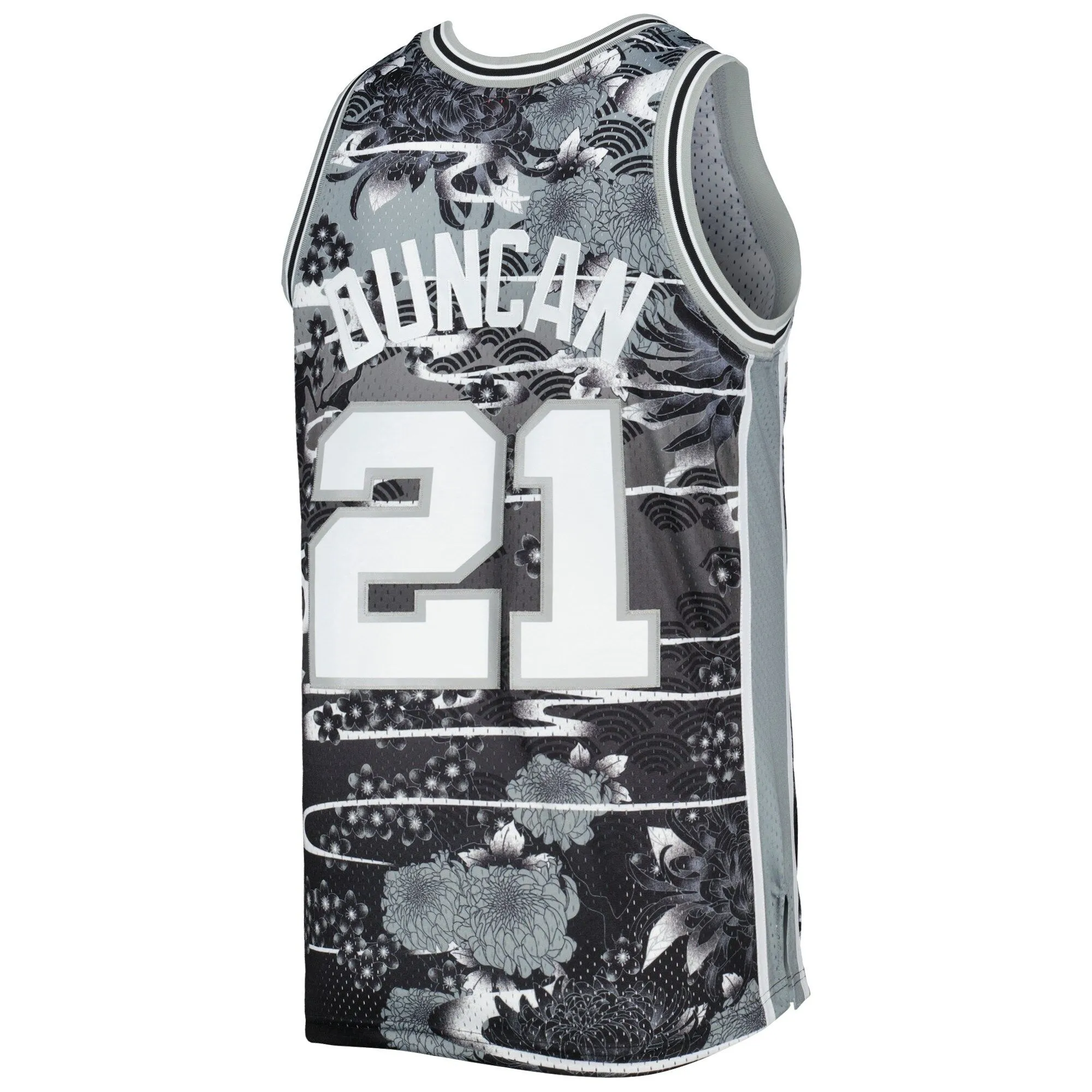 Tim Duncan San Antonio Spurs Mitchell & Ness 1998/99 Hardwood Classics Lunar New Year Swingman Jersey - Silver