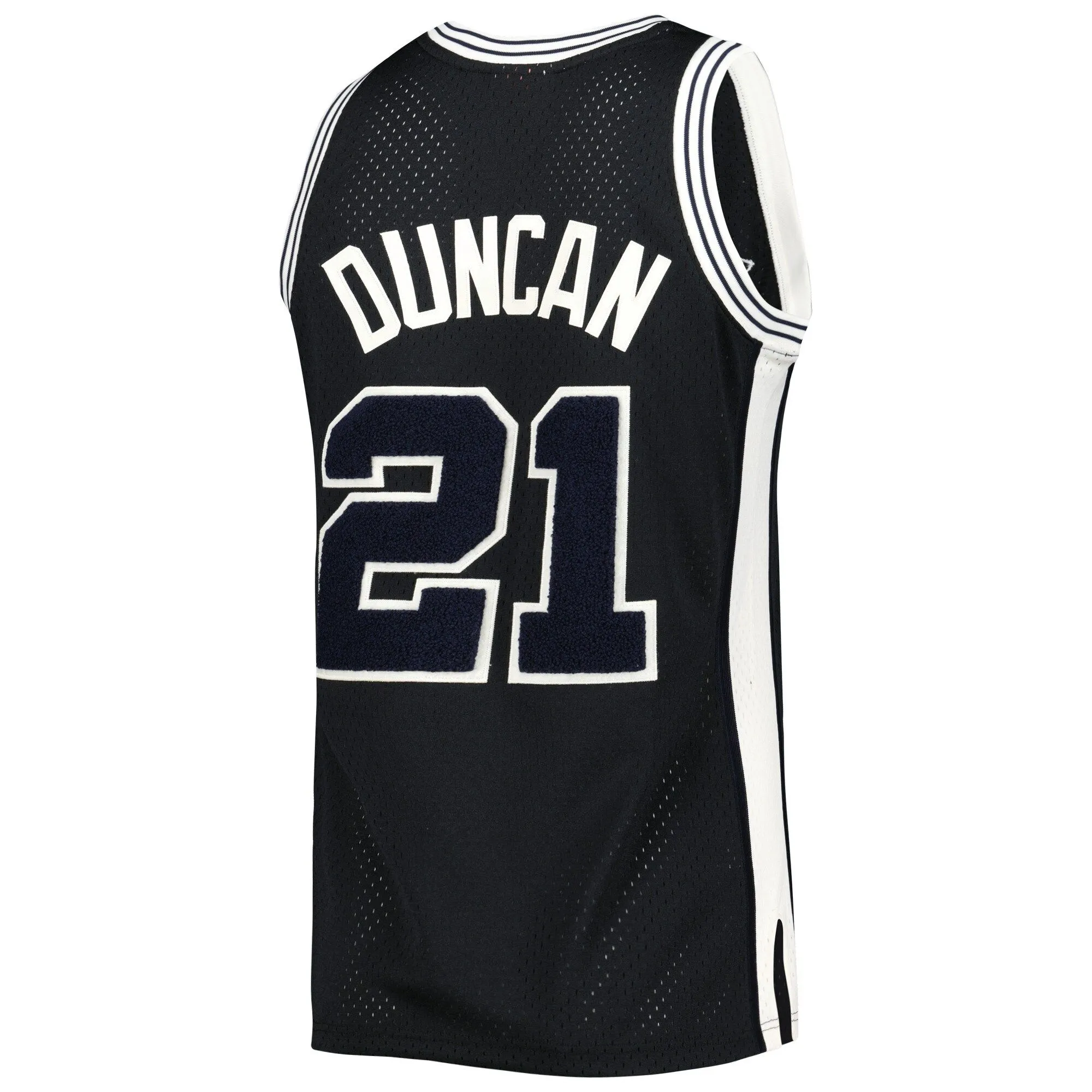 Tim Duncan San Antonio Spurs Mitchell & Ness 1998/99 Hardwood Classics Off-Court Swingman Jersey - Black