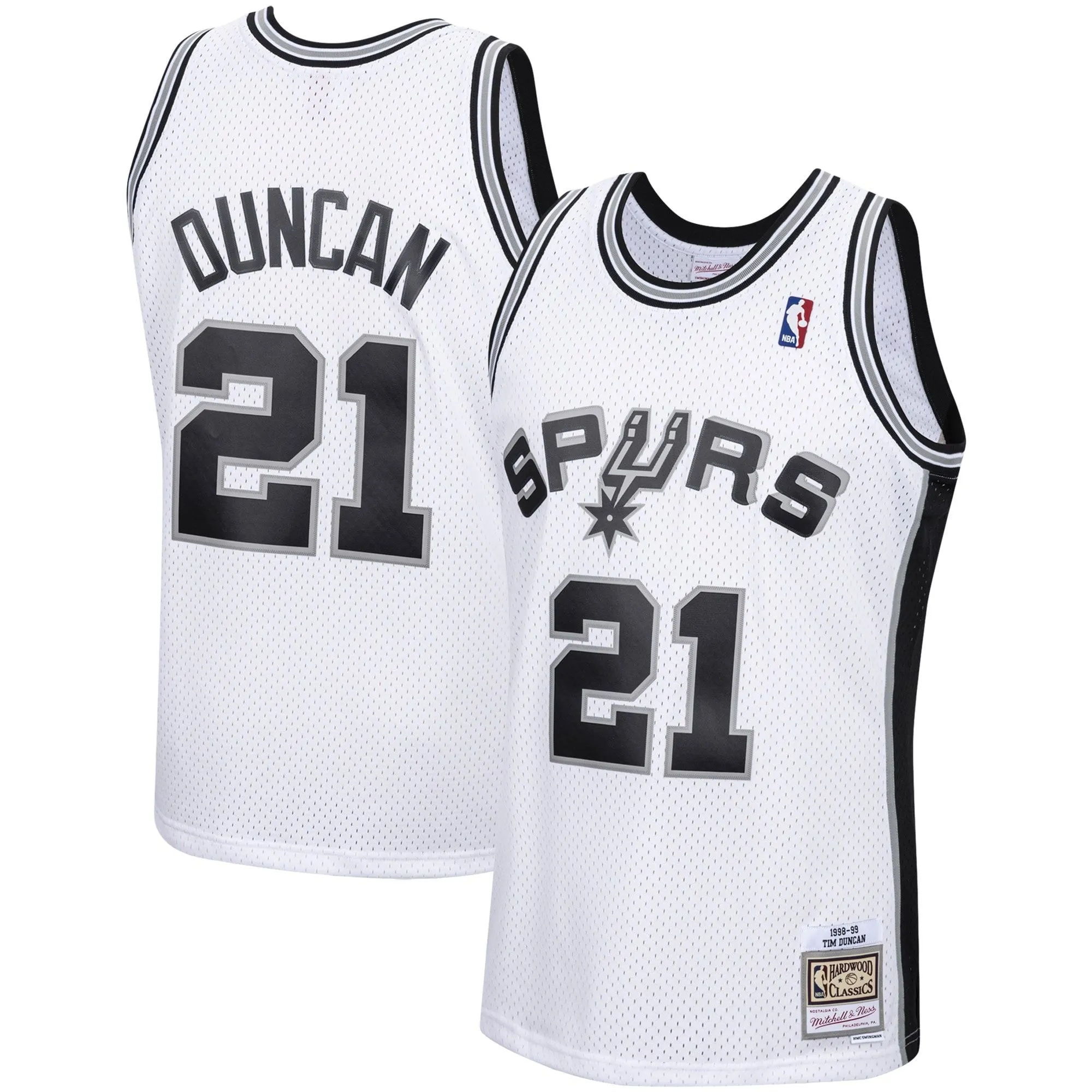 Tim Duncan San Antonio Spurs Mitchell & Ness 1998/99 Hardwood Classics Swingman Jersey - White