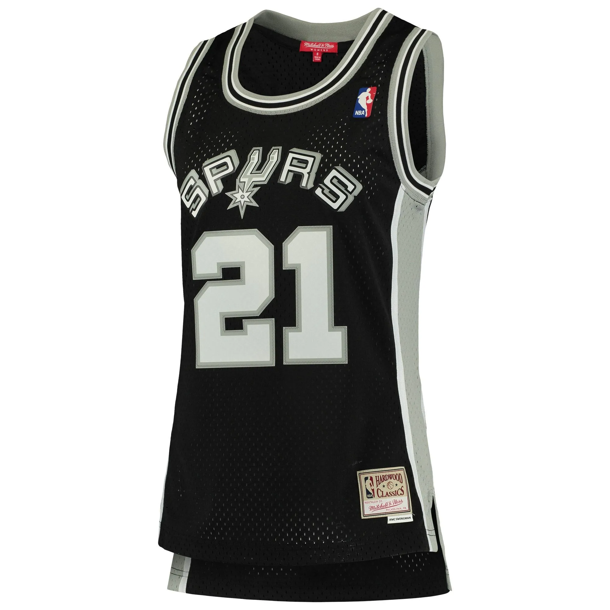 Tim Duncan San Antonio Spurs Mitchell & Ness Women's 1998/99 Hardwood Classics Swingman Jersey - Black