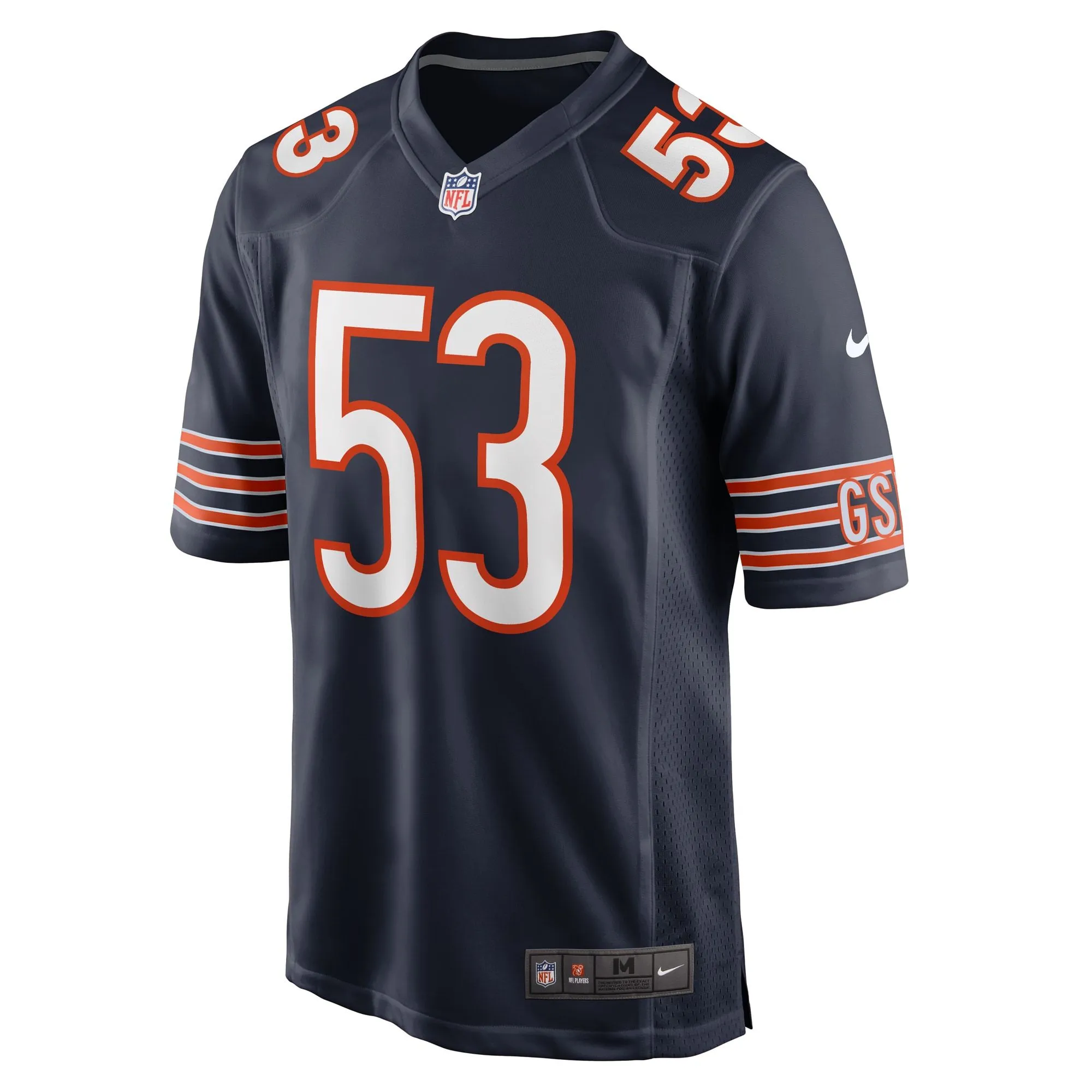 TJ Edwards Chicago Bears  Game Player Jersey - Navy