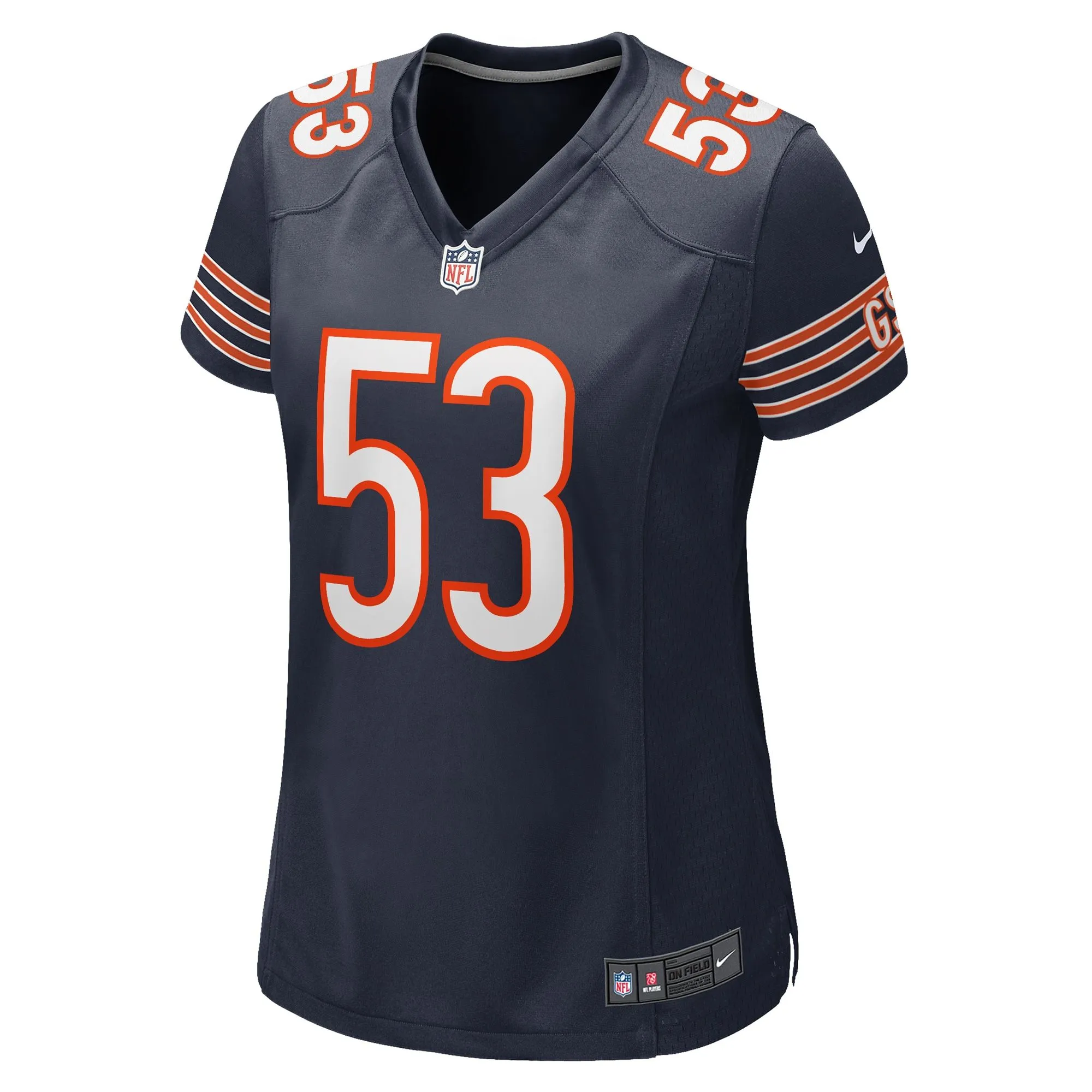 TJ Edwards Chicago Bears  Women's Game Player Jersey - Navy