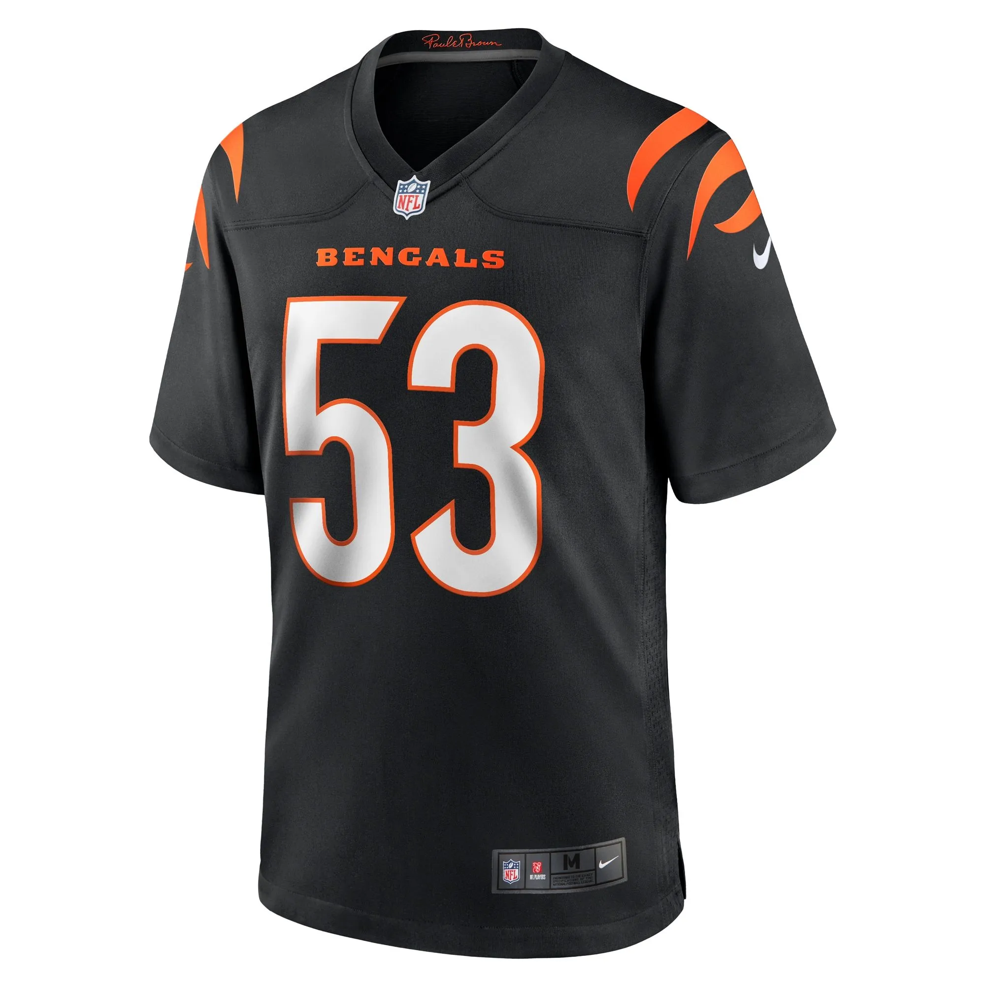 TJ Pesefea Cincinnati Bengals  Team Game Jersey -  Black