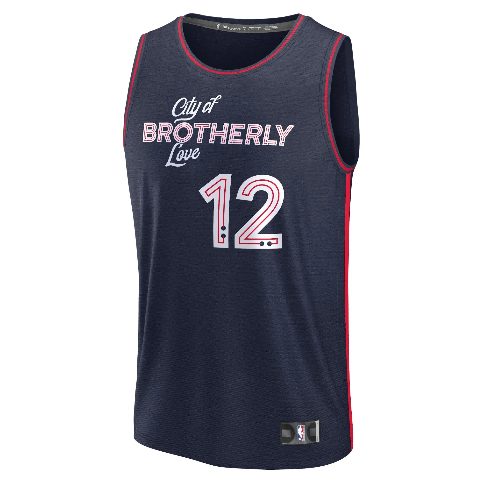 Tobias Harris Philadelphia 76ers Fanatics Branded Fast Break Jersey - Navy - City Edition