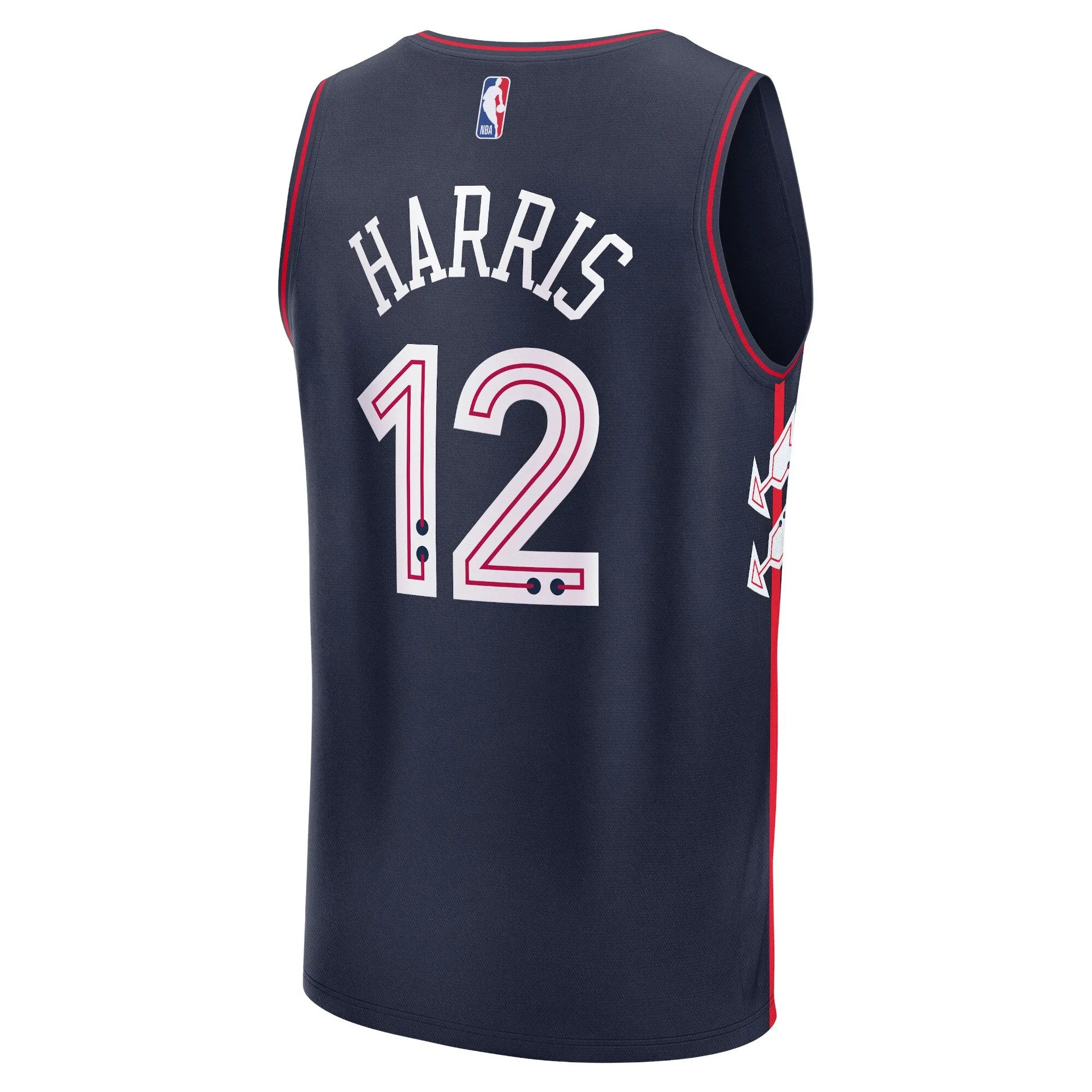 Tobias Harris Philadelphia 76ers Fanatics Branded Fast Break Jersey - Navy - City Edition