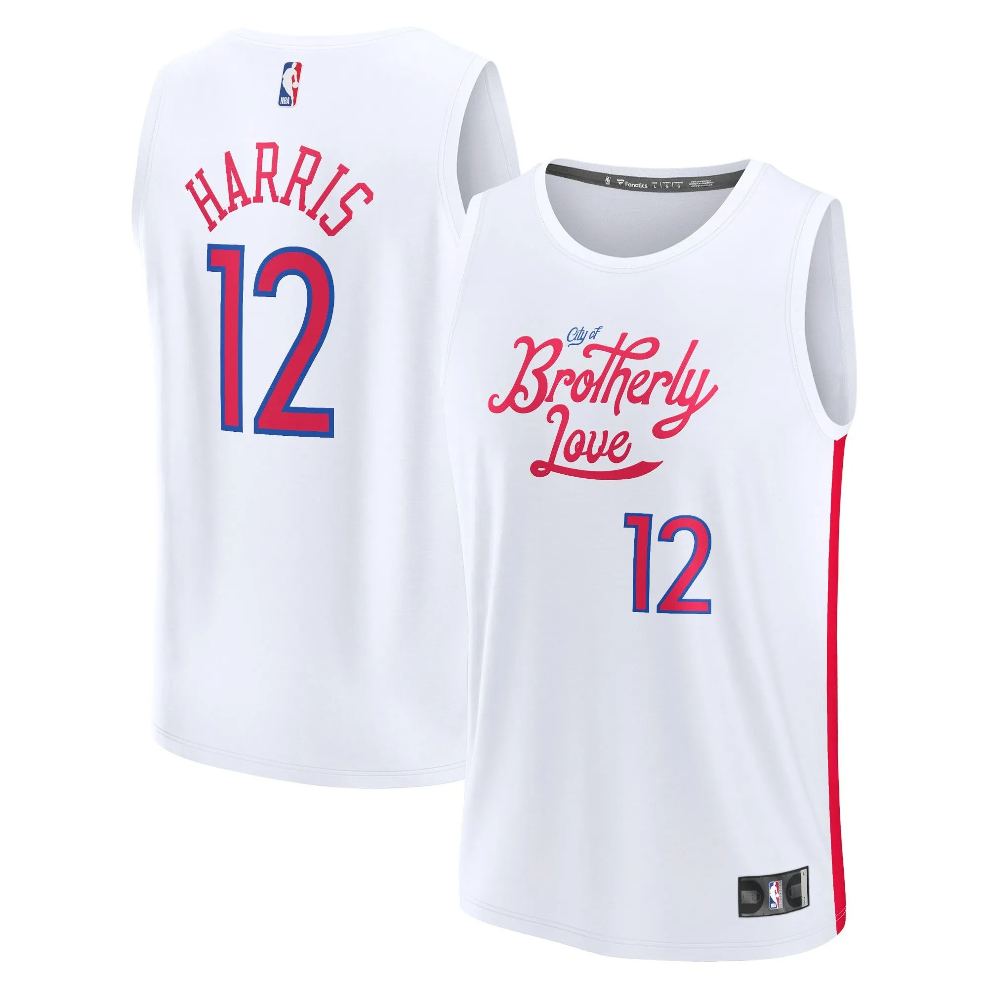 Tobias Harris Philadelphia 76ers Fanatics Branded Fastbreak Jersey - City Edition - White