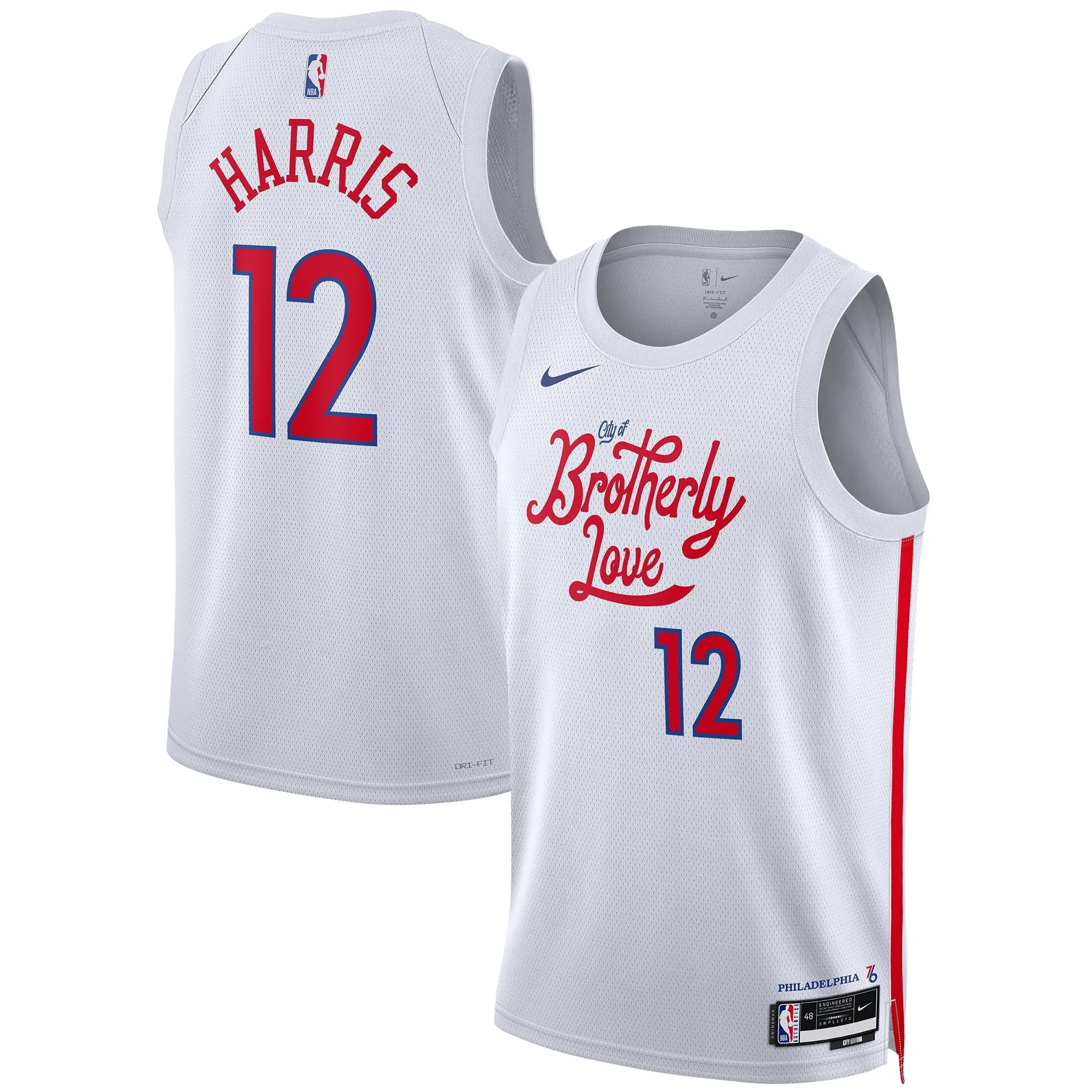 Tobias Harris Philadelphia 76ers  Unisex 2022/23 Swingman Jersey - City Edition - White