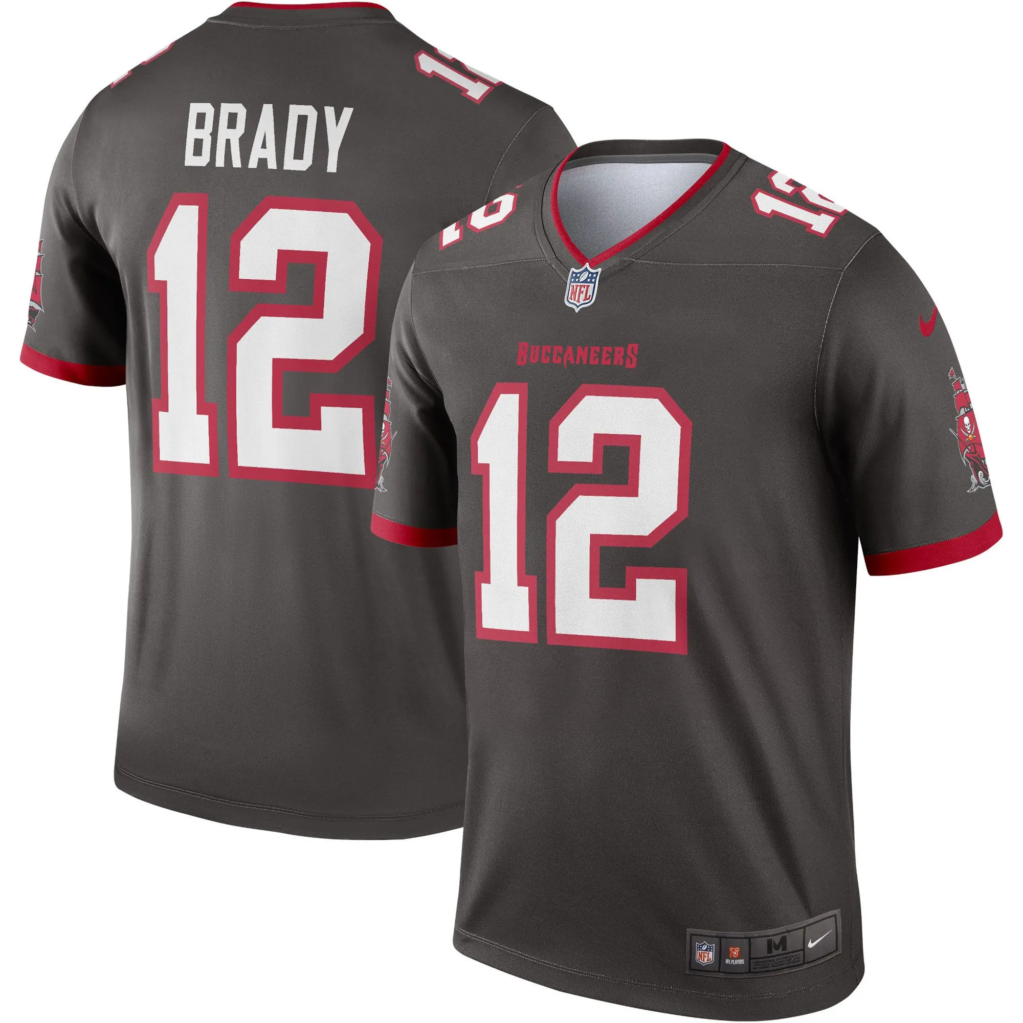 Tom Brady Tampa Bay Buccaneers  Alternate Legend Jersey - Pewter