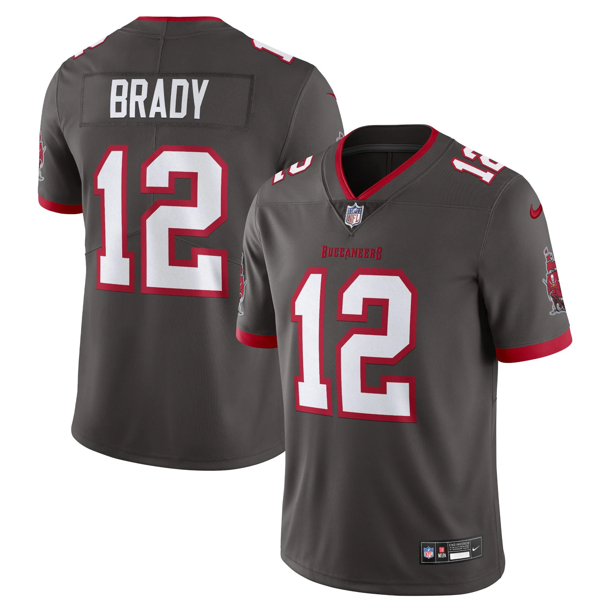 Tom Brady Tampa Bay Buccaneers  Alternate Vapor Untouchable Limited Jersey - Pewter