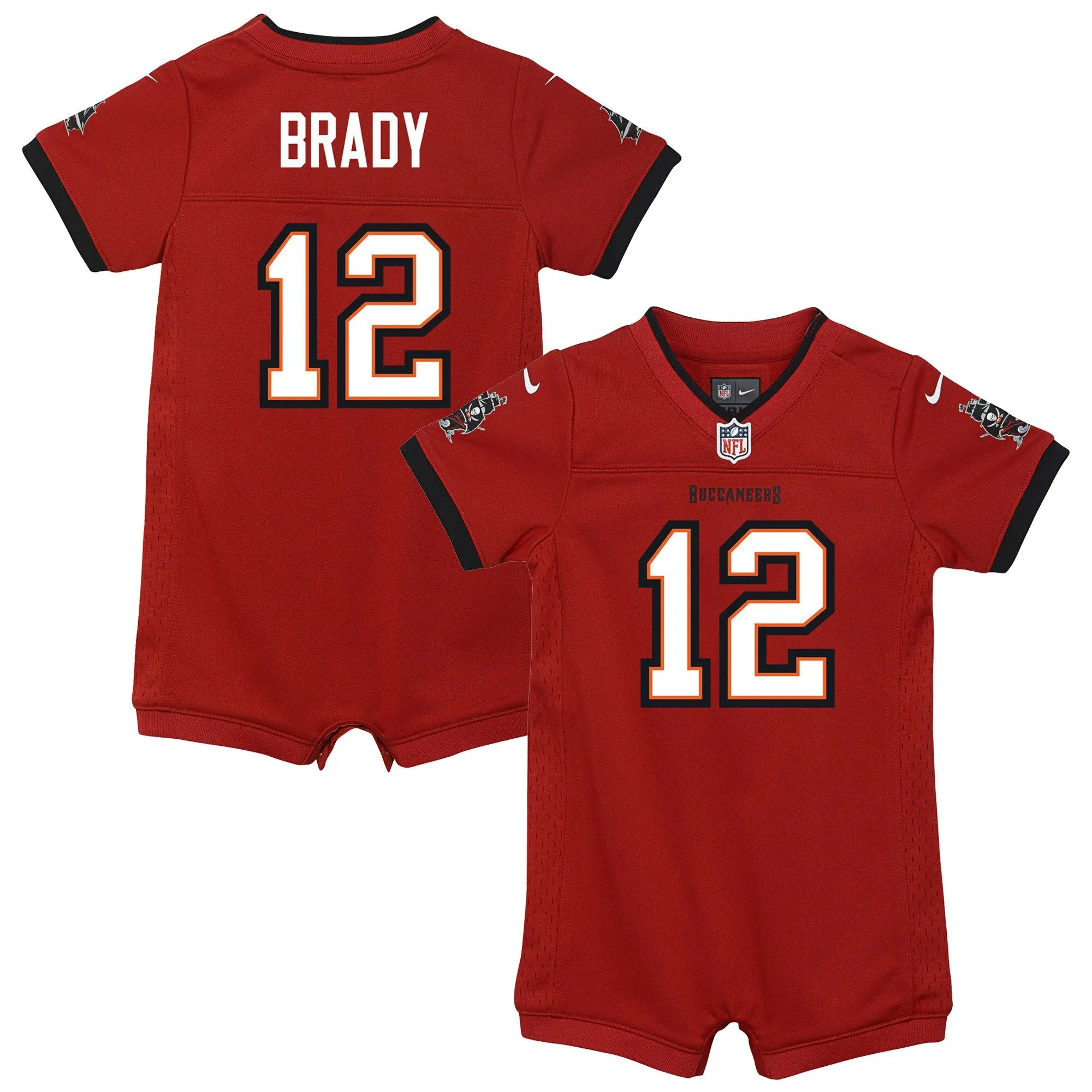 Tom Brady Tampa Bay Buccaneers  Newborn & Infant Game Romper Jersey - Red