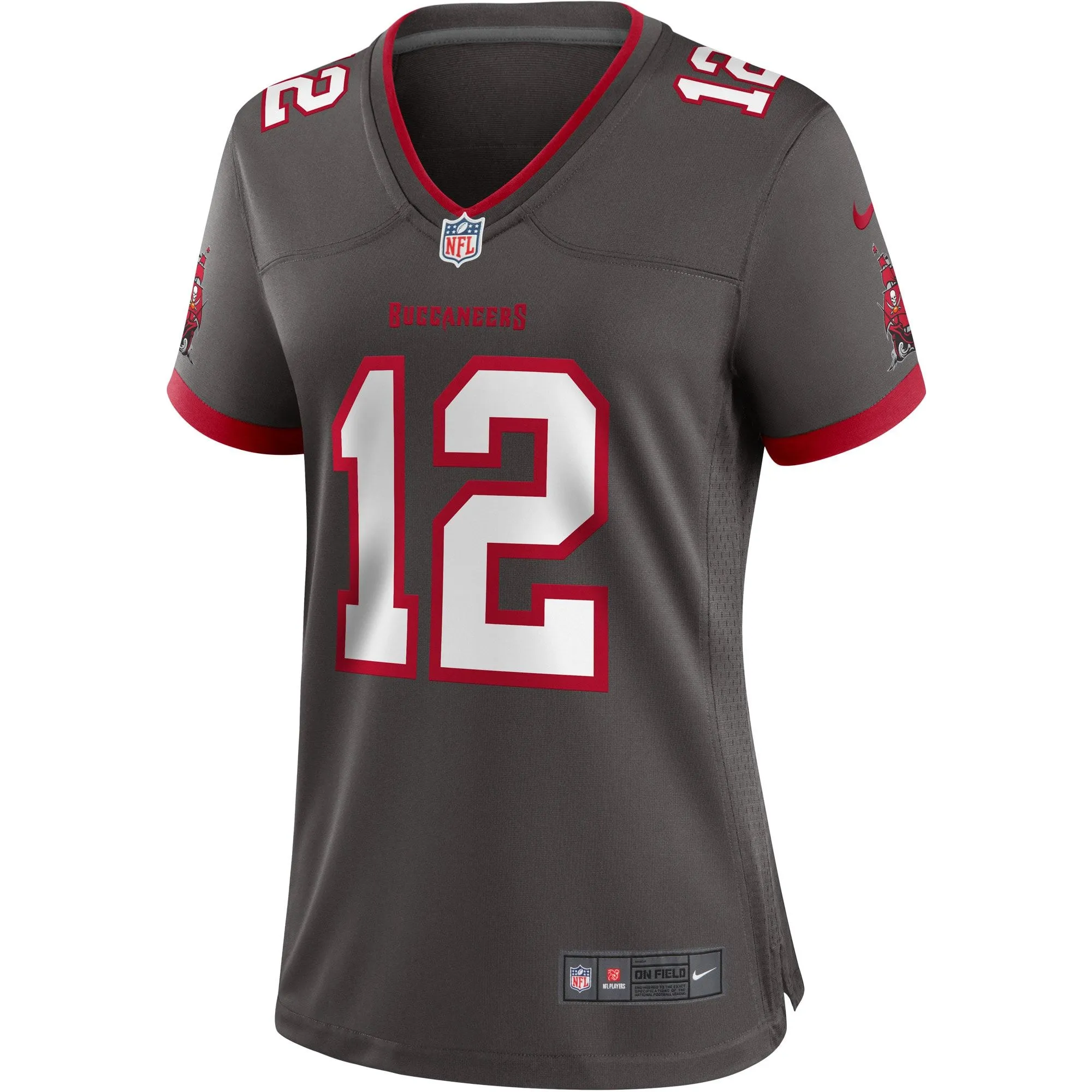 Tom Brady Tampa Bay Buccaneers  Women's Alternate Game Jersey - Pewter