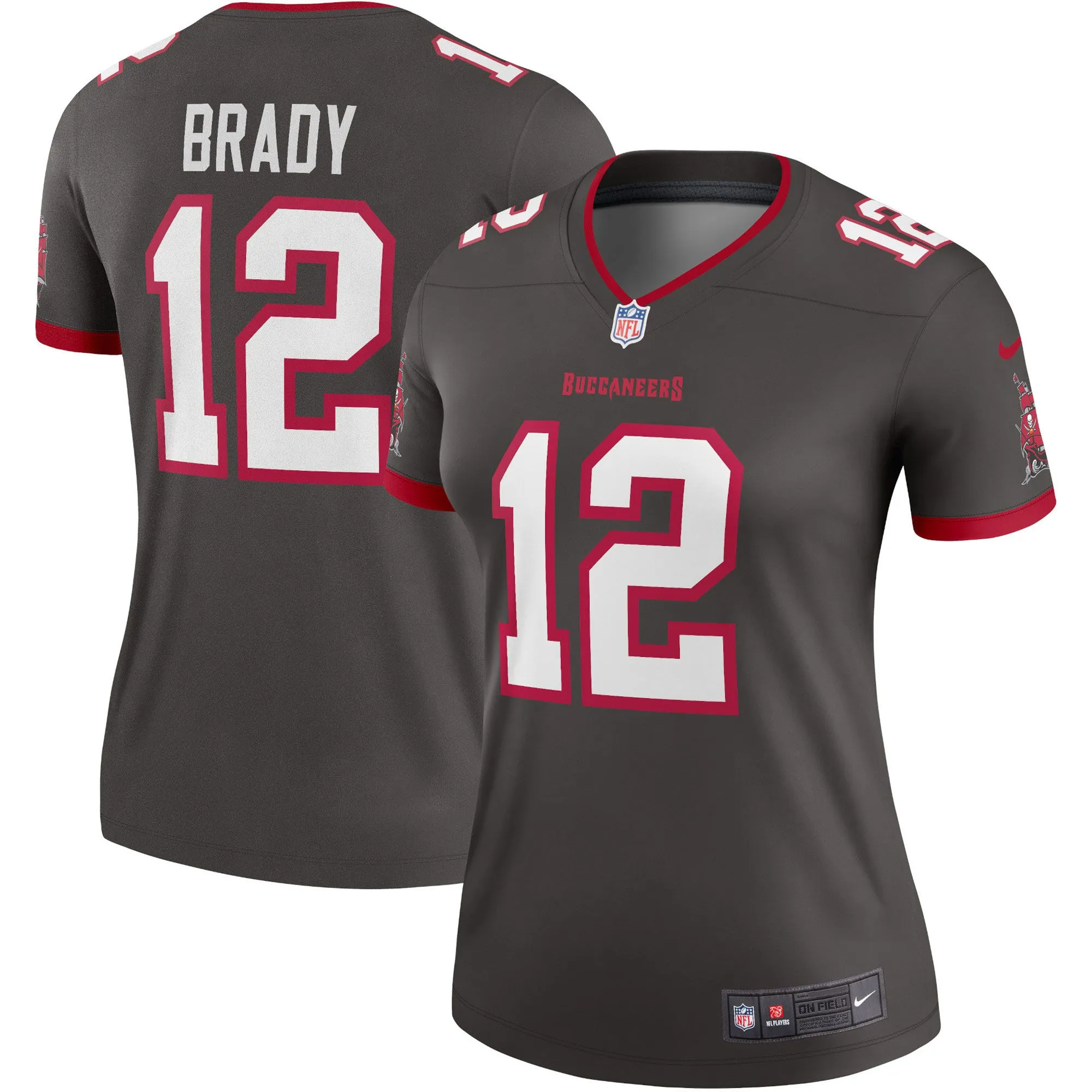 Tom Brady Tampa Bay Buccaneers  Women's Alternate Legend Jersey - Pewter