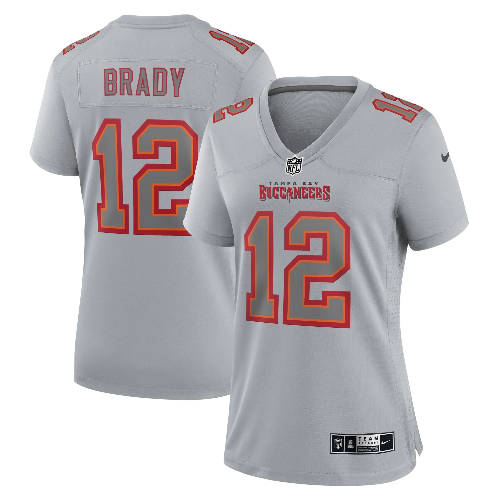 Tom Brady Tampa Bay Buccaneers  Women's Atmosphere Fashion Game Jersey - Gray