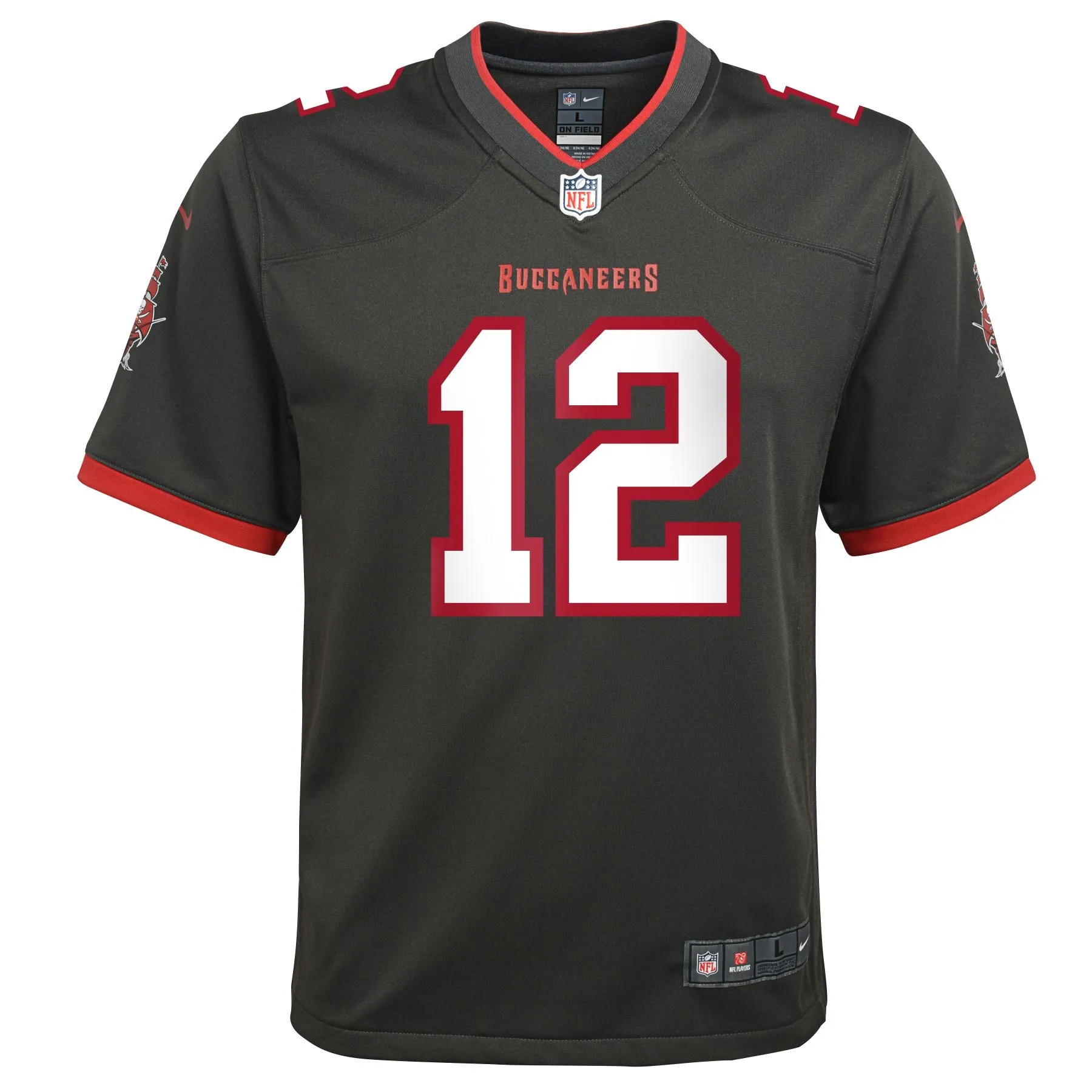 Tom Brady Tampa Bay Buccaneers  Youth Alternate Game Jersey - Pewter