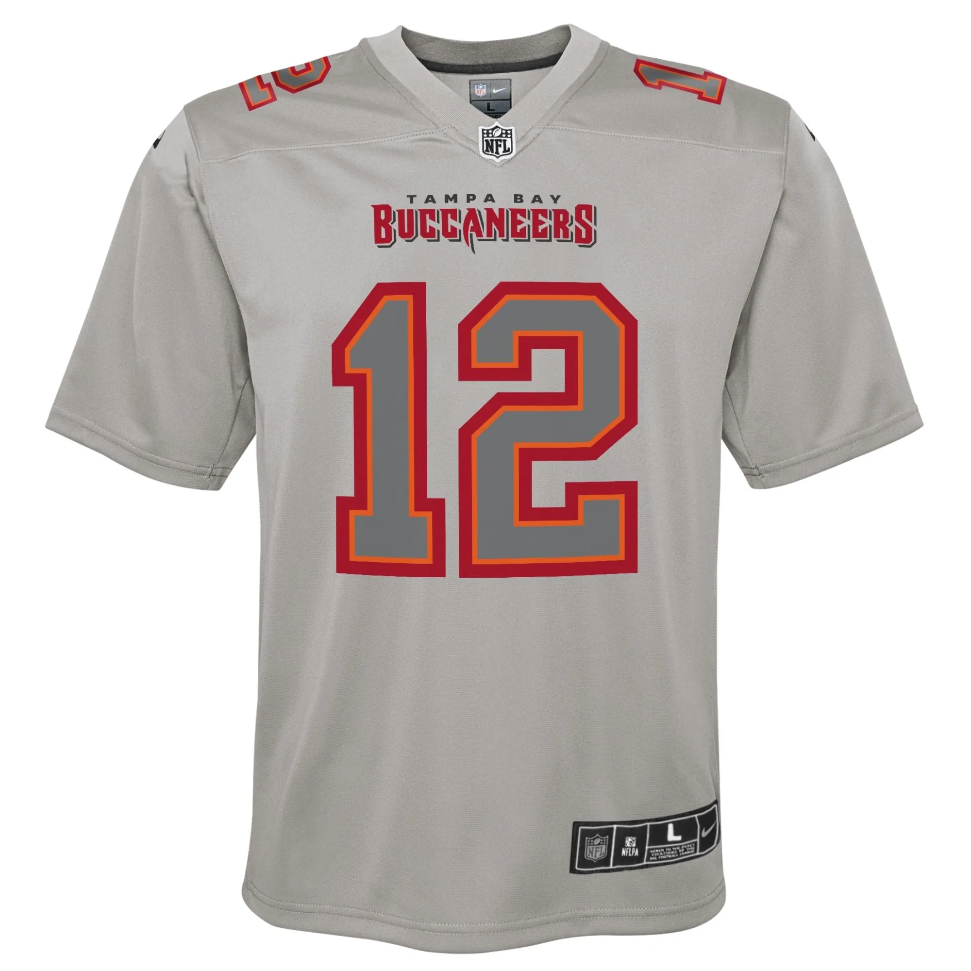 Tom Brady Tampa Bay Buccaneers  Youth Atmosphere Game Jersey - Gray