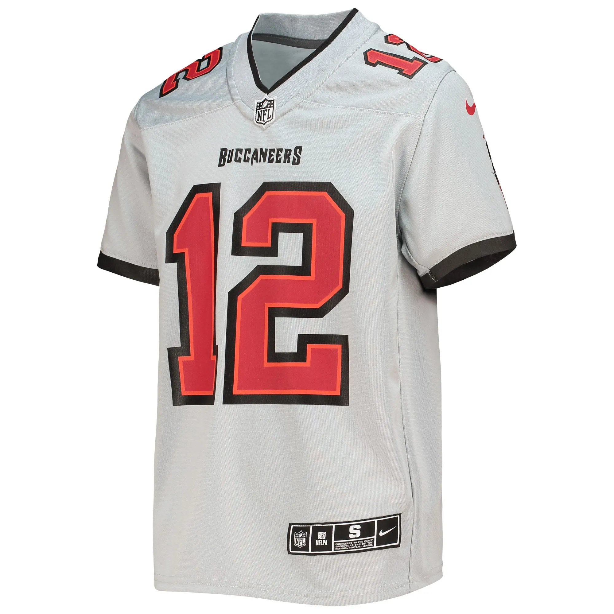 Tom Brady Tampa Bay Buccaneers  Youth Inverted Team Game Jersey - Gray