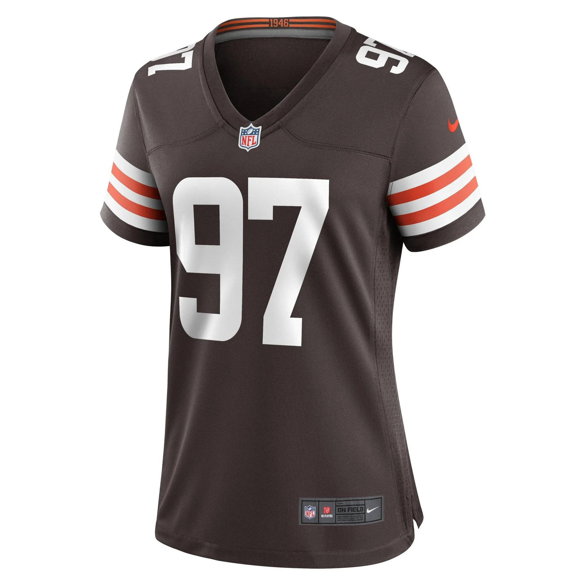 Tommy Togiai Cleveland Browns  Women's  Game Jersey -  Brown