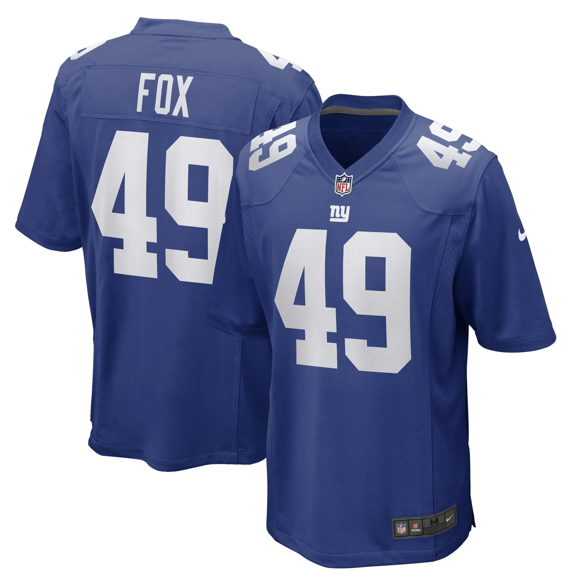 Tomon Fox New York Giants  Game Player Jersey - Royal